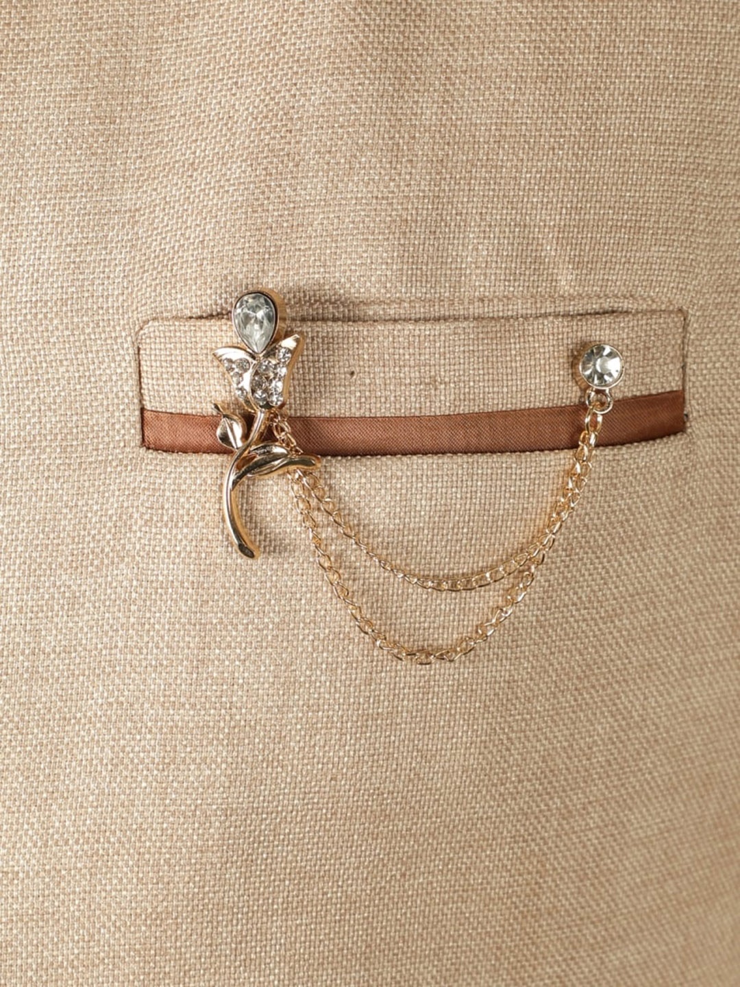 

Alvaro Castagnino Men Gold-Toned Stone Studded Brooch
