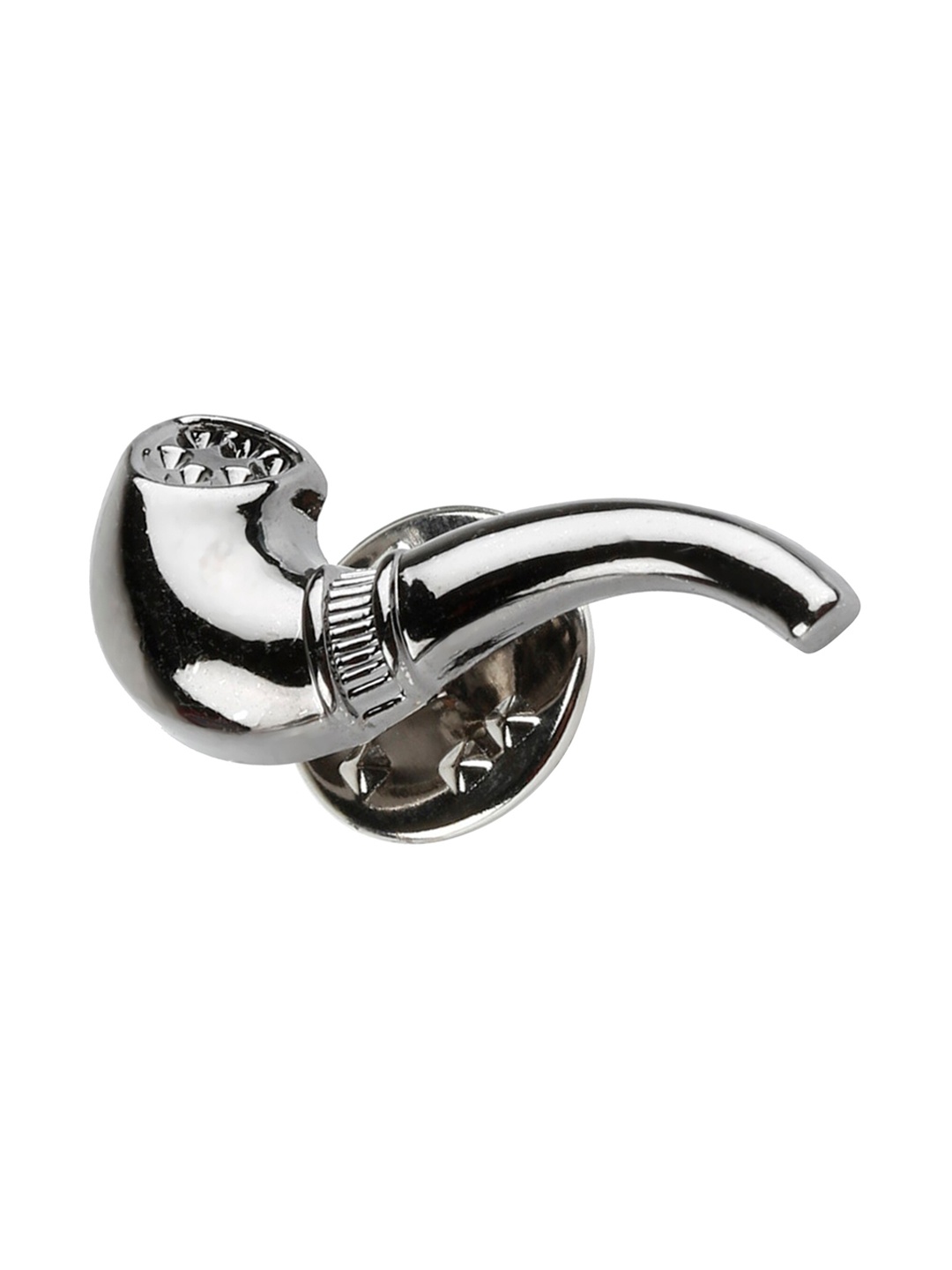 

Alvaro Castagnino Men Grey Embellished Smoking Pipe Brooch Pin