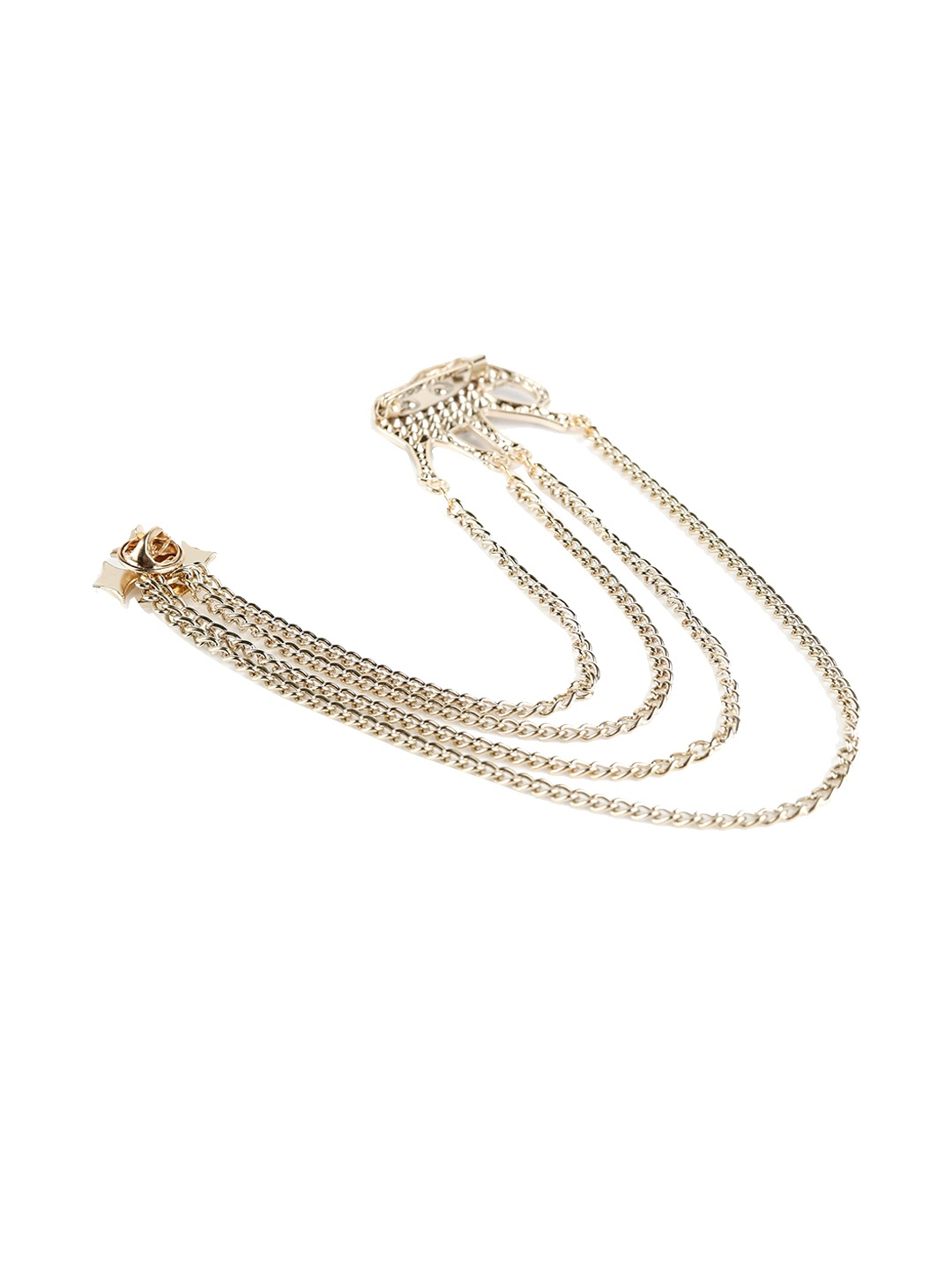 

Alvaro Castagnino Men Gold-Toned Chained Brooch