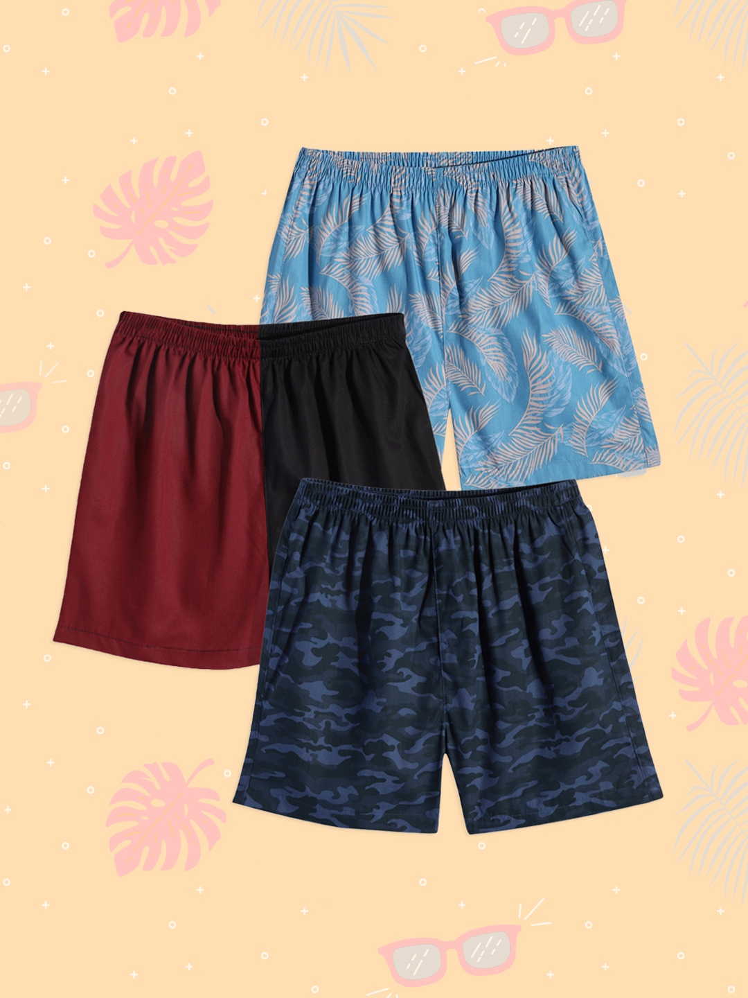 

Urban Dog Kids Pack of 3 Printed Pure Cotton Boxers, Multi