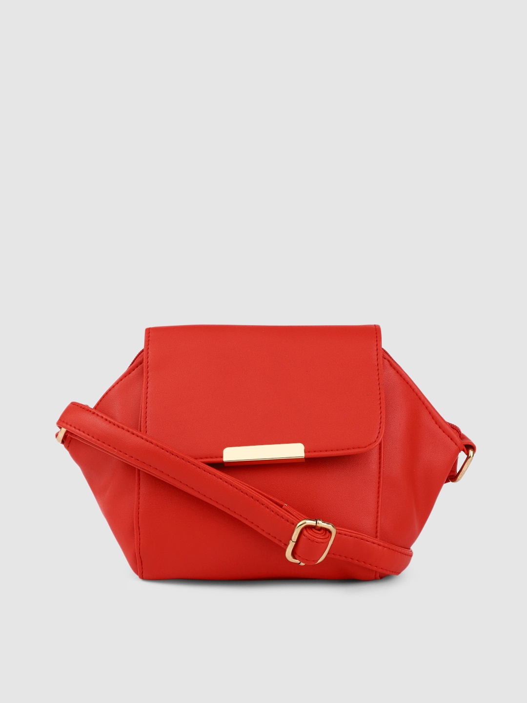 

AccessHer Red Leather Swagger Sling Bag