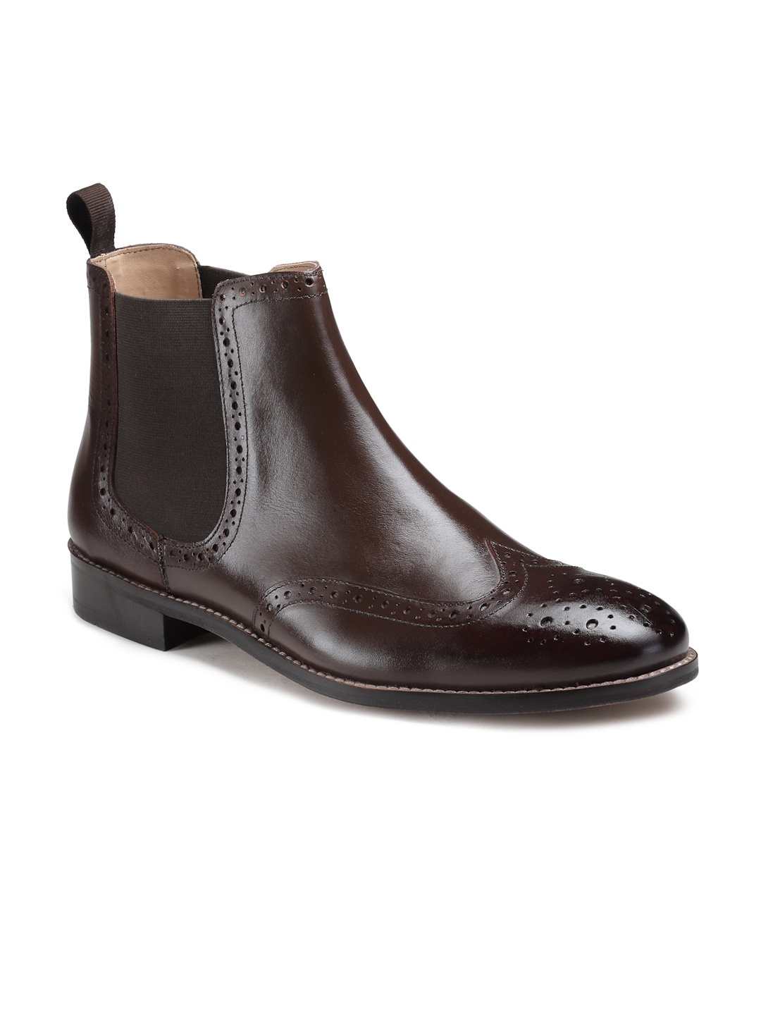 

HATS OFF ACCESSORIES Men Brown Perforations Leather Flatforms