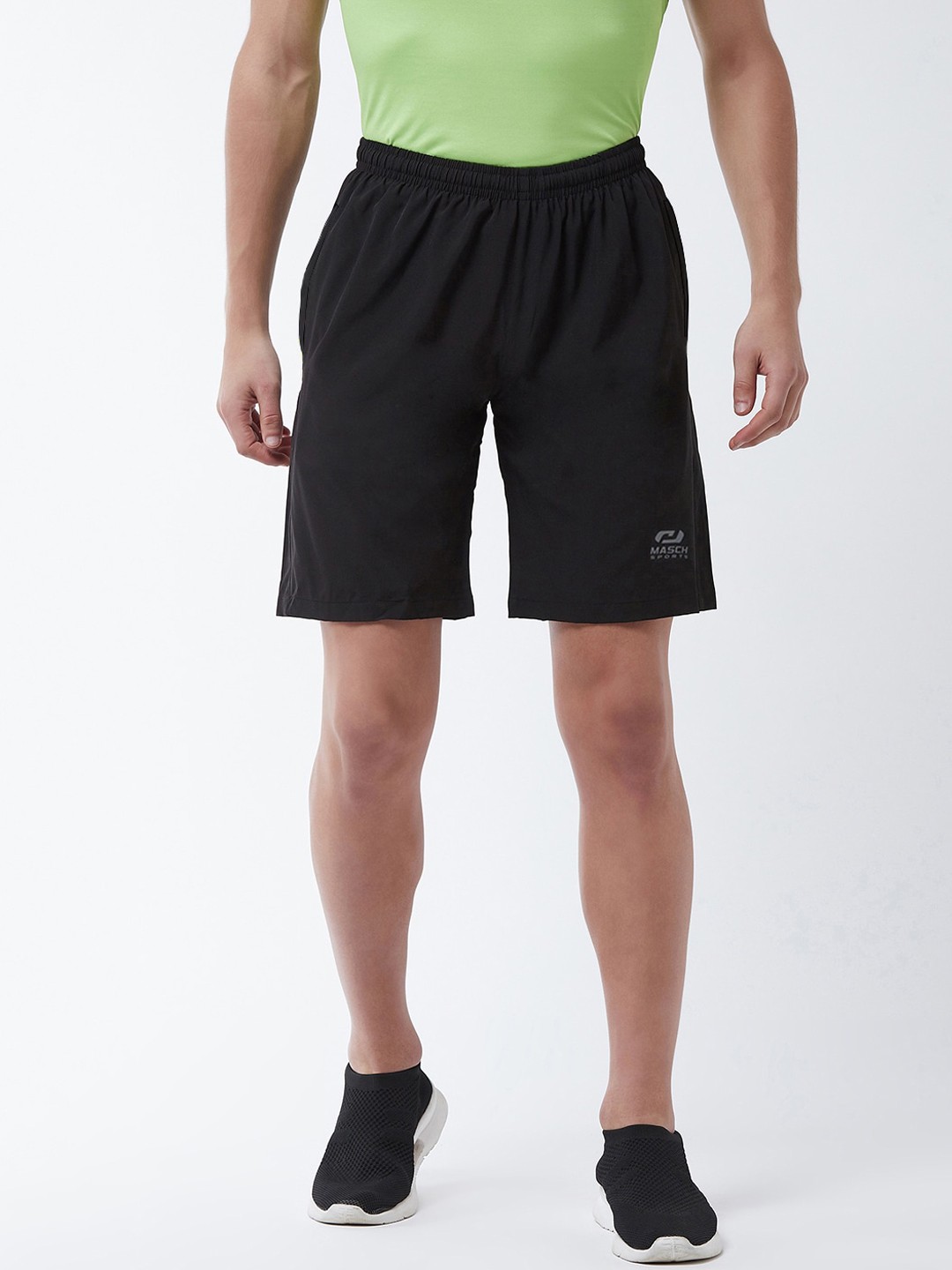

Masch Sports Men Black Training or Gym Sports Shorts
