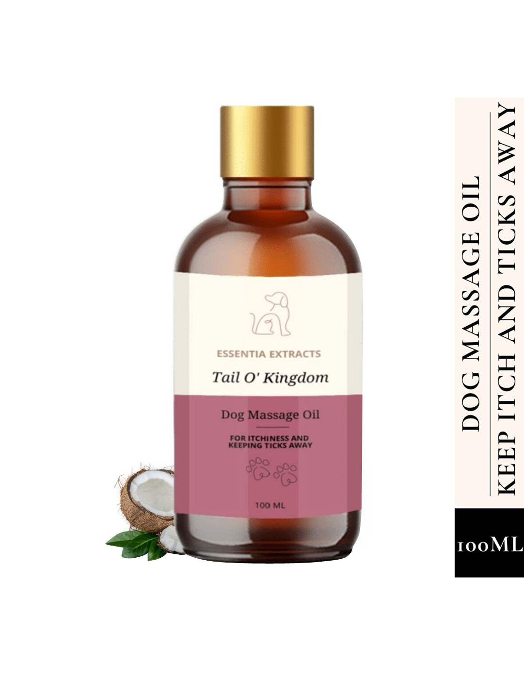 

ESSENTIA EXTRACTS Set of 4 Tail O Kingdom Dog Massage Oils - 100 ml Each, White