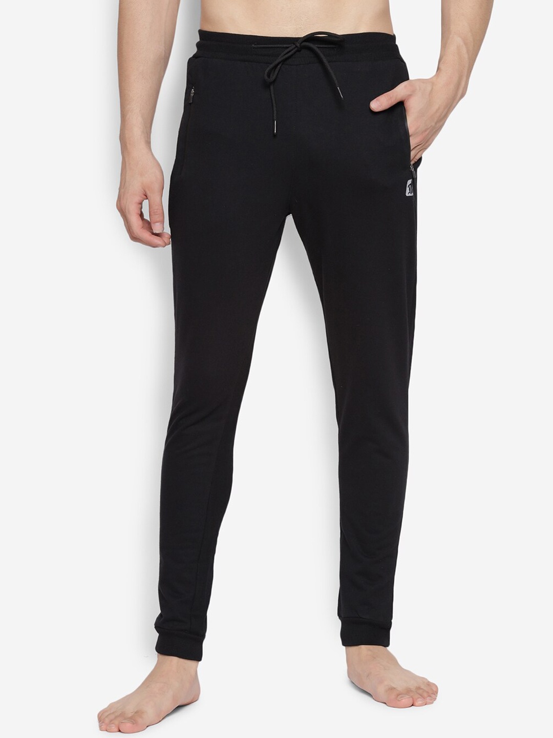 

Turtle Men Black Solid Slim-Fit Cotton Joggers