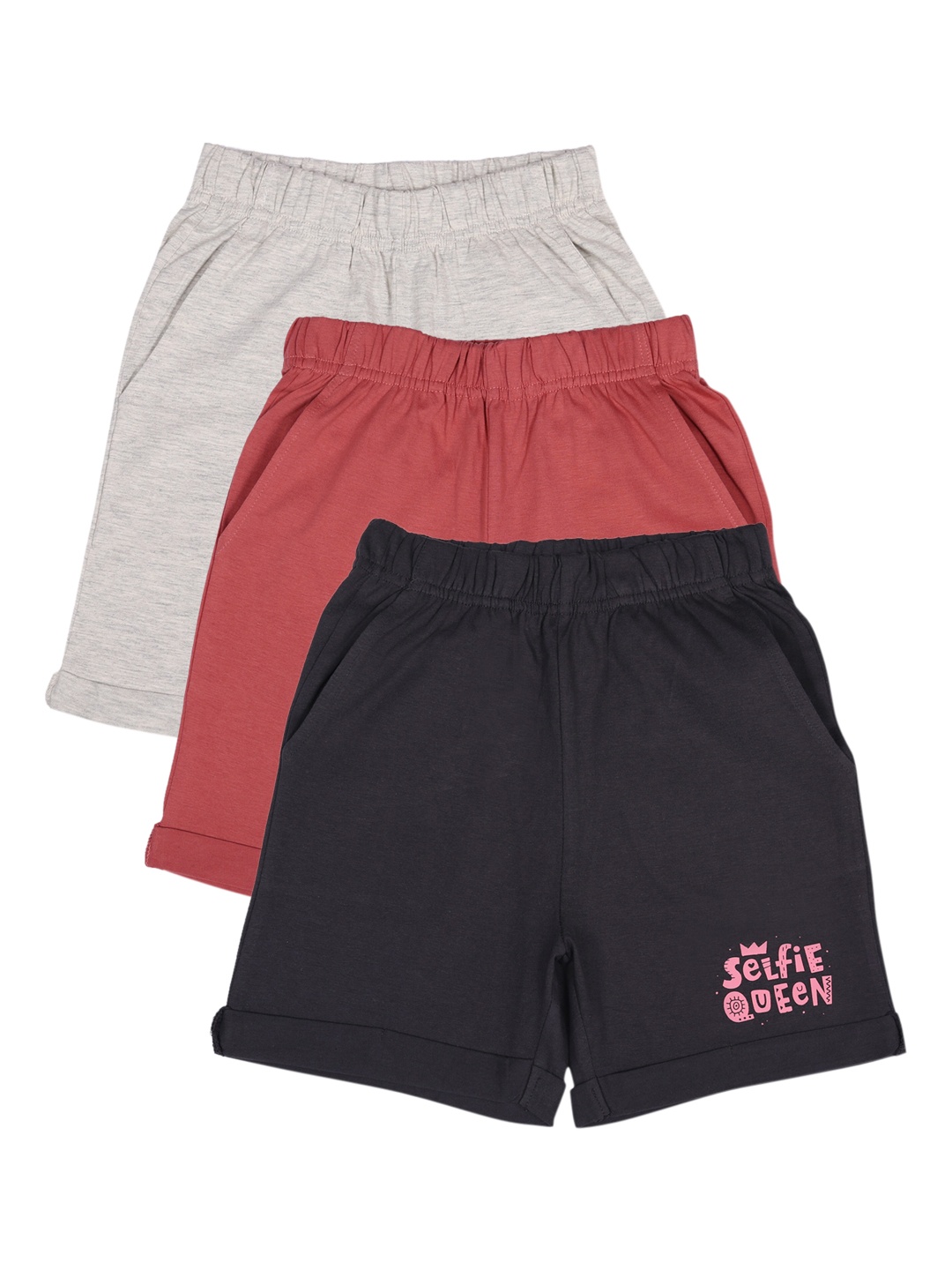 

minnow Girls Pack of 3 Black & Grey Outdoor Shorts