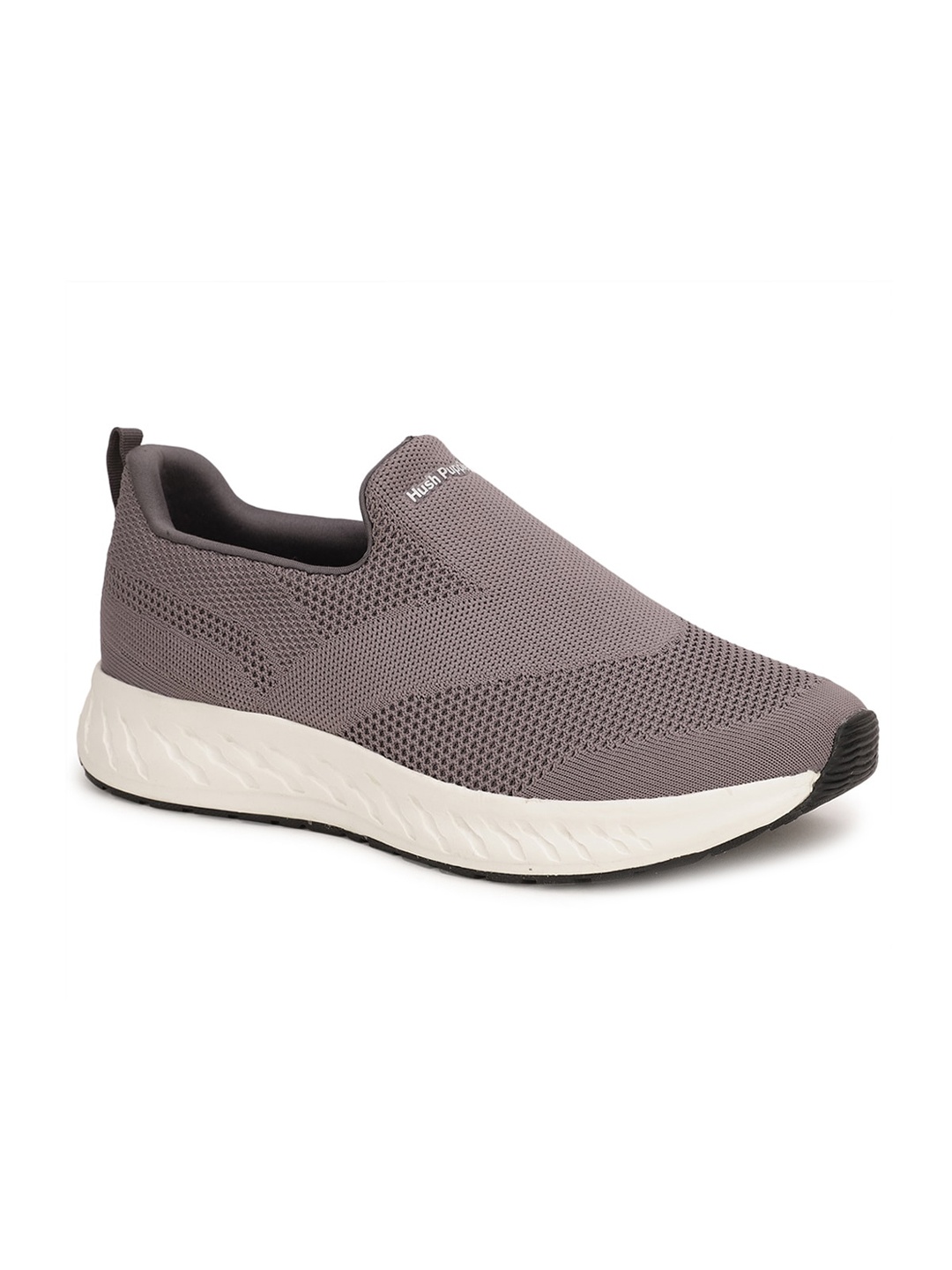 

Hush Puppies Men Grey Woven Design Slip-On Sneakers