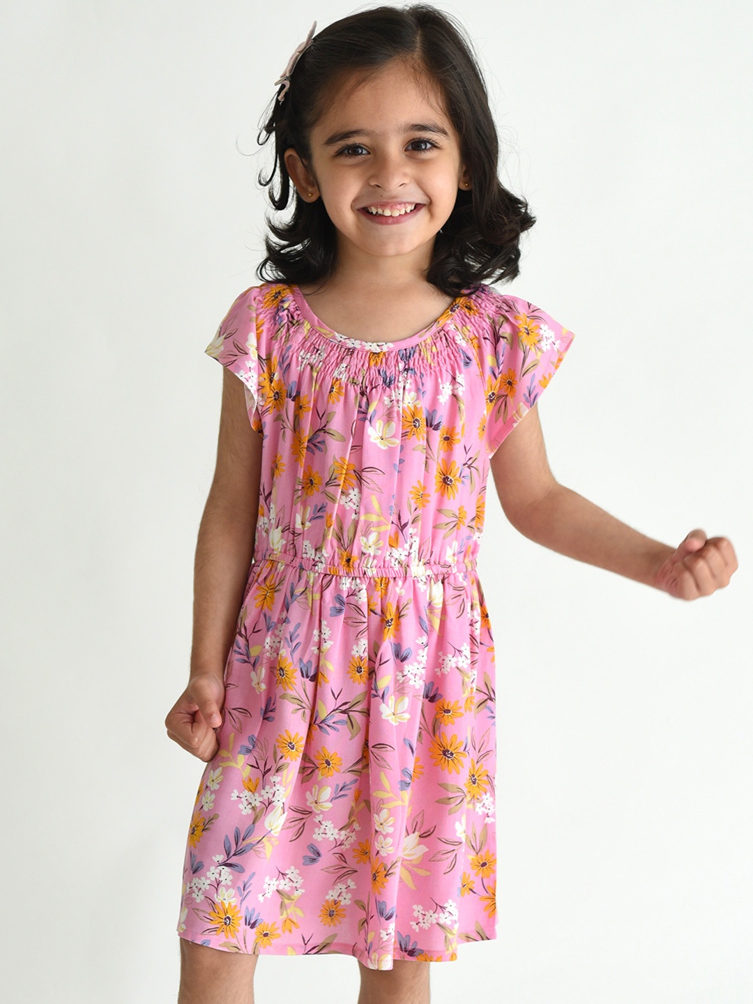 

Campana Pink Floral Dress