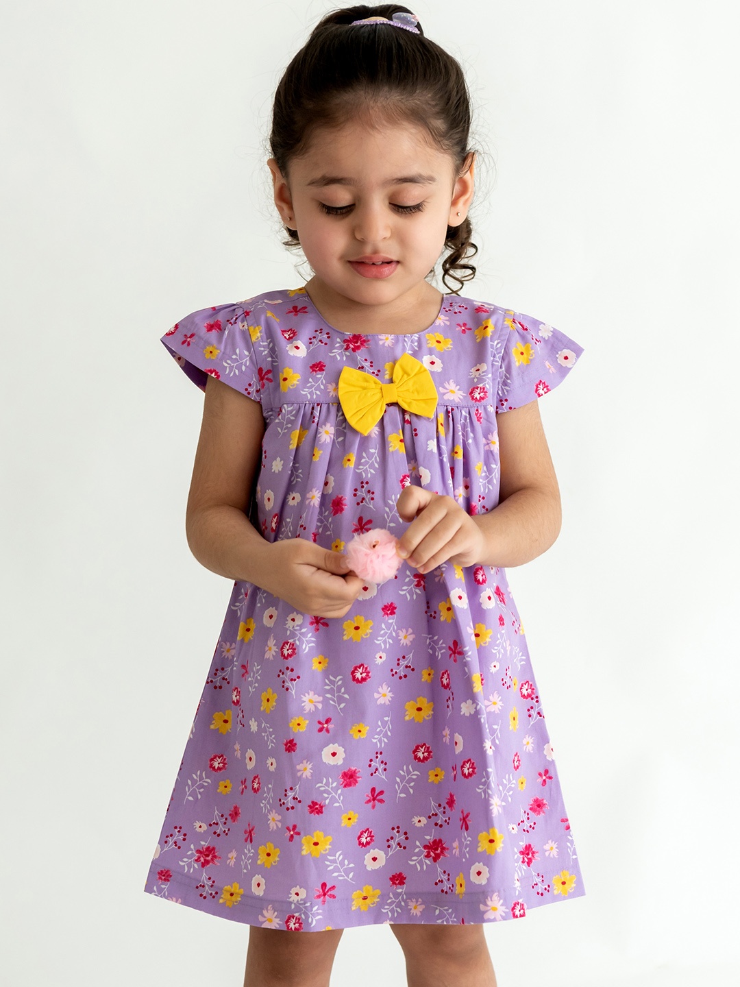 

Campana Purple Floral A-Line Dress
