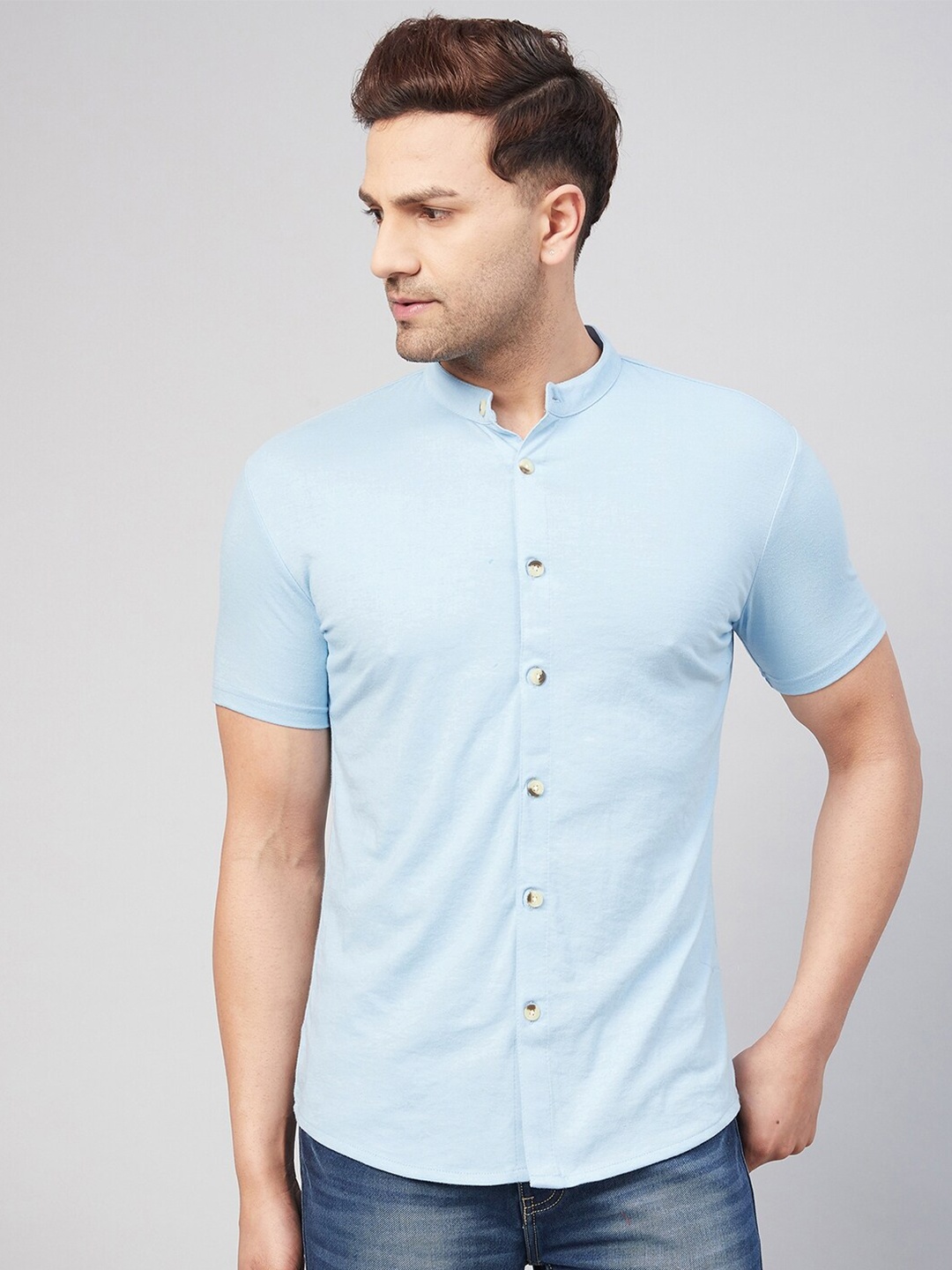 

GRITSTONES Men Blue Comfort Casual Shirt