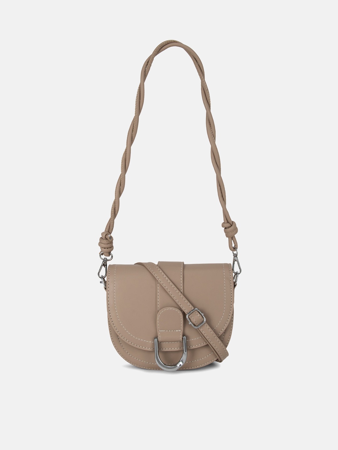 

Kazo Coffee Brown PU Structured Satchel