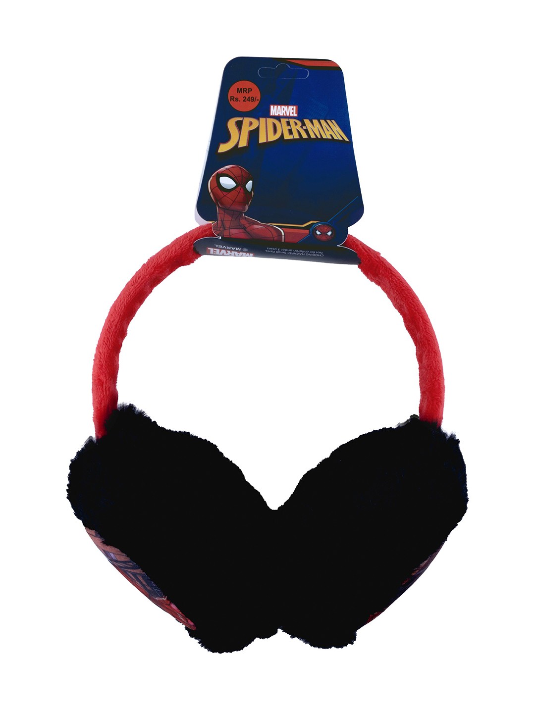 

Marvel Unisex Kids Red & Black Spiderman Graphic Printed Fur Earmuffs