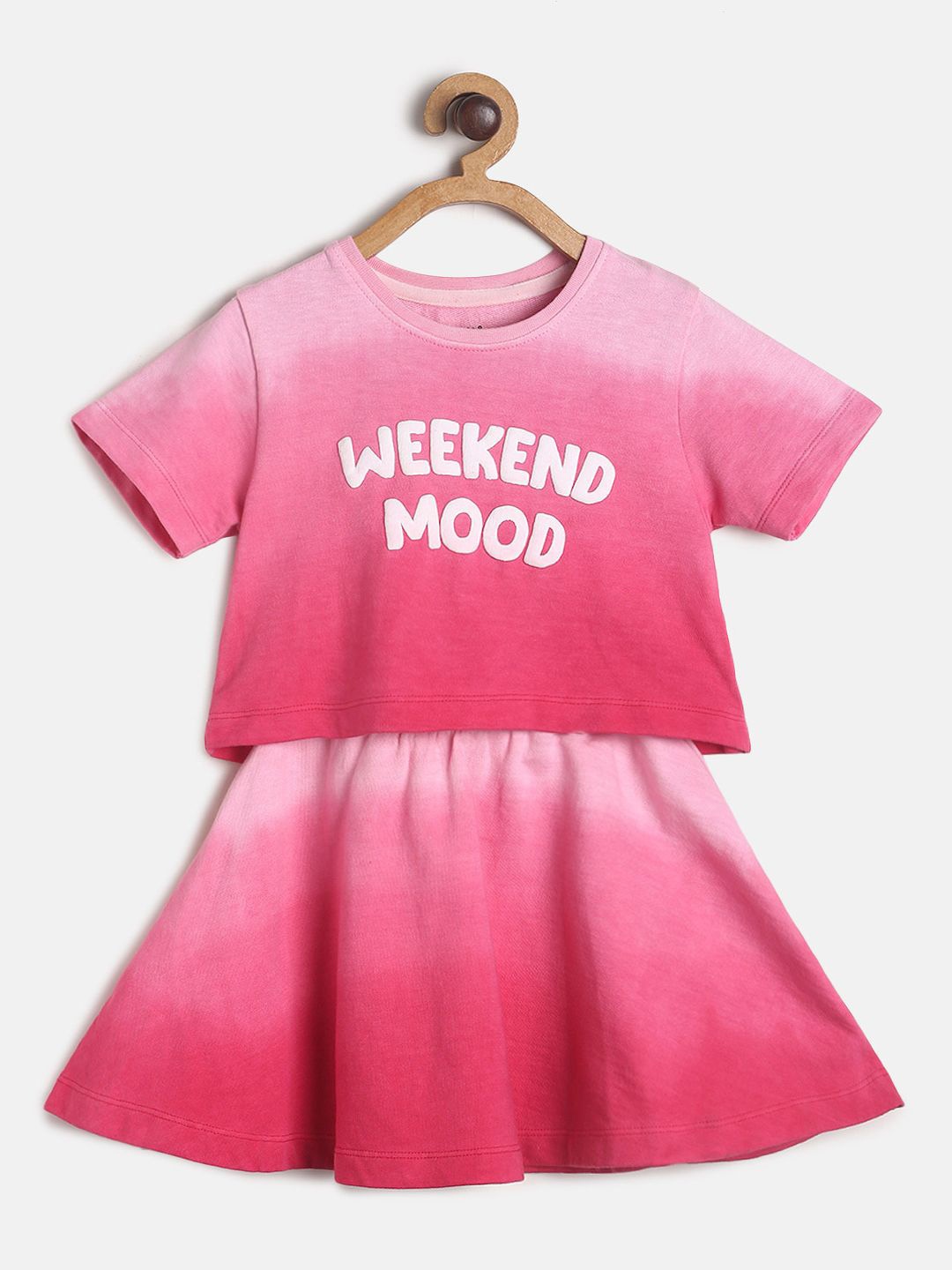 

MINI KLUB Girls Pink Top with Skirt