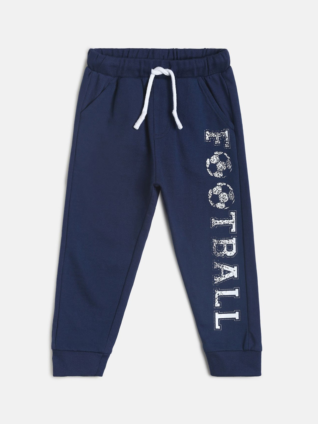 

MINI KLUB Boys Navy Blue Printed Regular Joggers