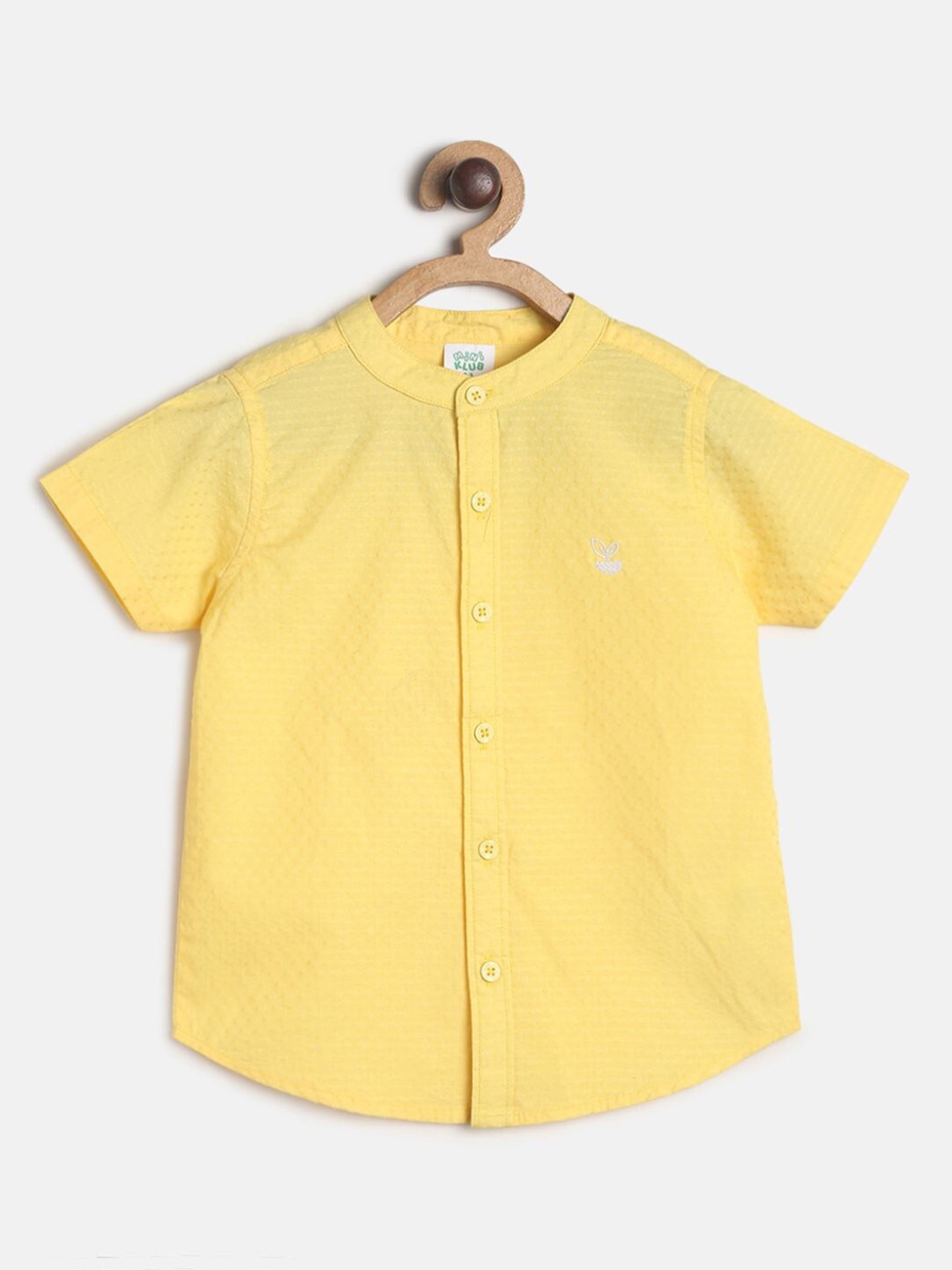 

MINI KLUB Boys Yellow Custom Cotton Casual Shirt