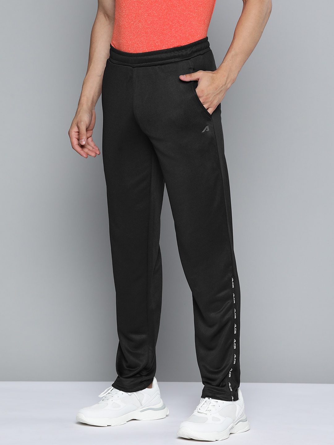 

Alcis Men Black Solid Track Pants