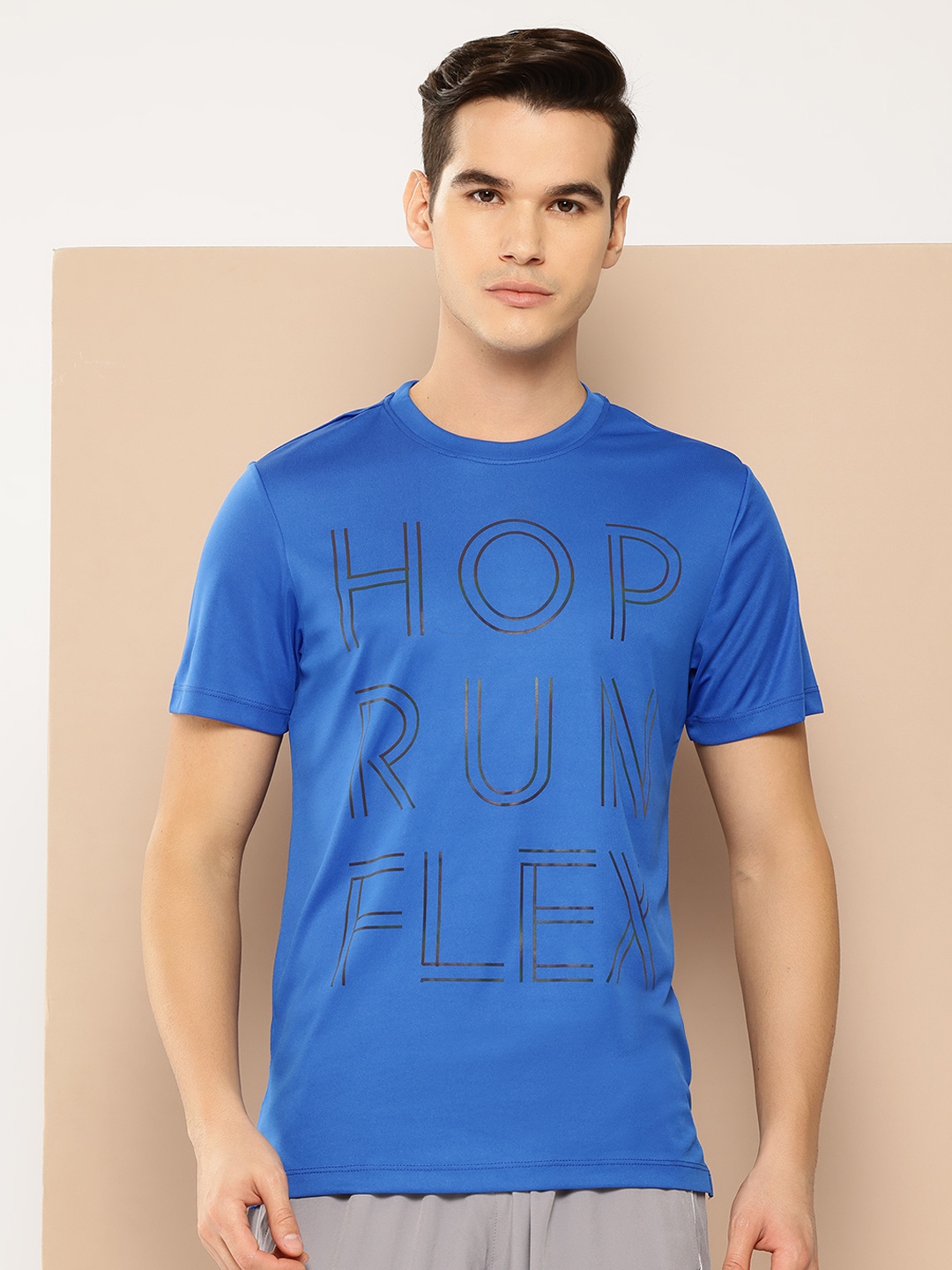 

Alcis Typography Printed Slim Fit T-shirt, Blue