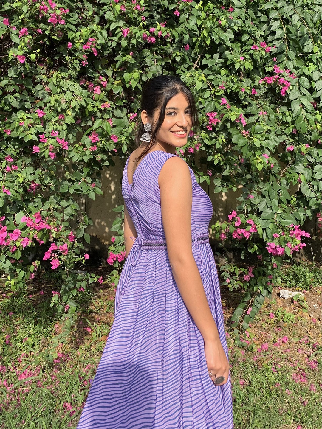 

Shae by SASSAFRAS Women Charming Purple Tie and Dye All in the Details Dress
