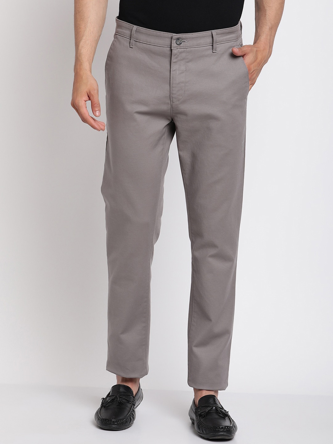 

Cantabil Men Grey Original Pure Cotton Trousers