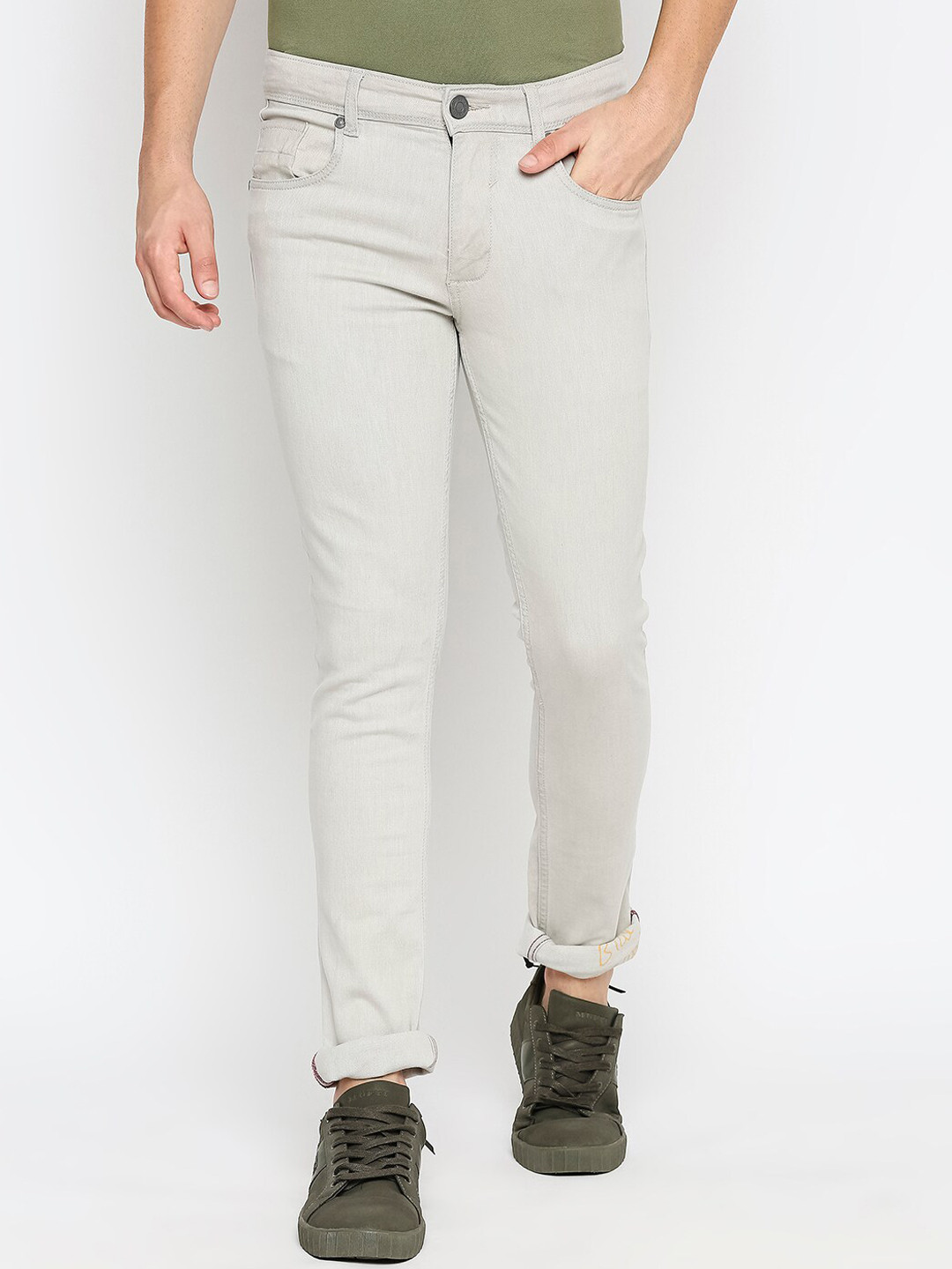 

Basics Men Grey Skinny Fit Stretchable Jeans
