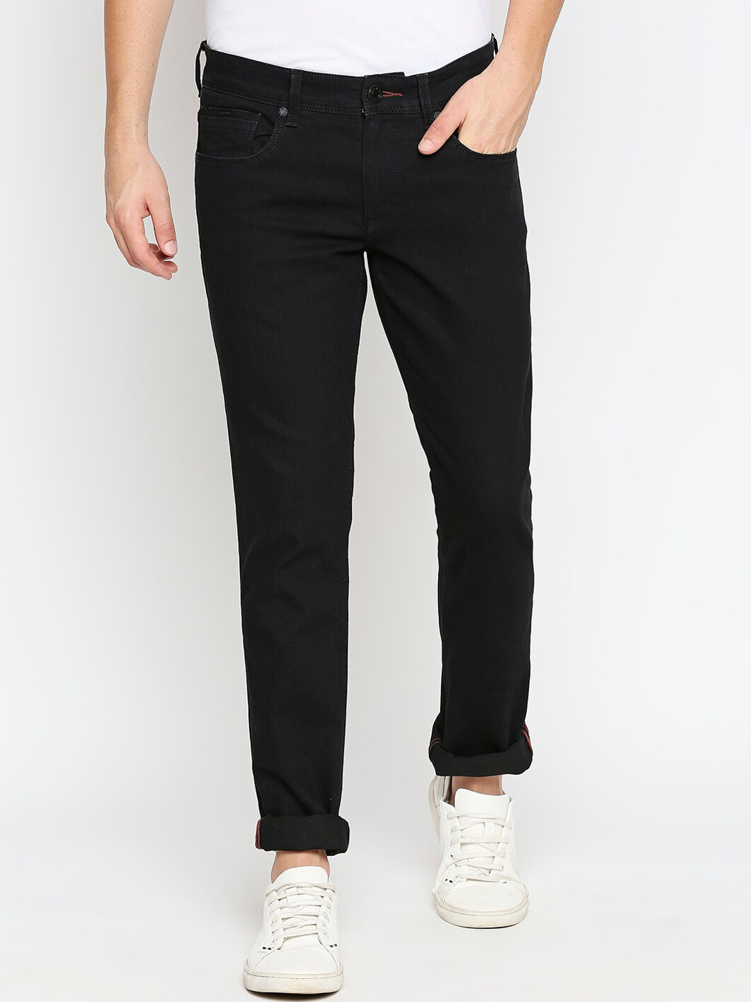 

Basics Men Black Slim Fit Stretchable Jeans