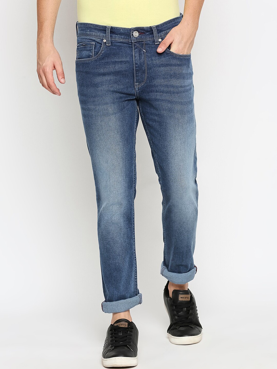 

Basics Men Navy Blue Skinny Fit Low-Rise Stretchable Jeans