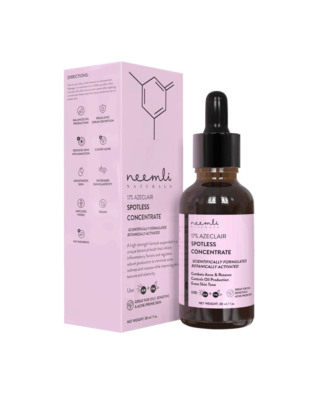 

Neemli Naturals 17% Azeclair Spotless Concentrate Face Serum - 30 ml, Lavender