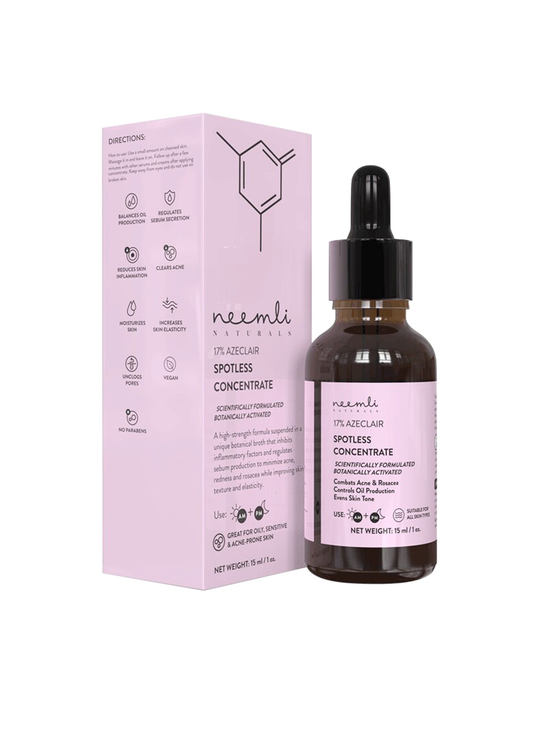 

Neemli Naturals 17% Azeclair Spotless Concentrate Face Serum - 15 ml, Lavender
