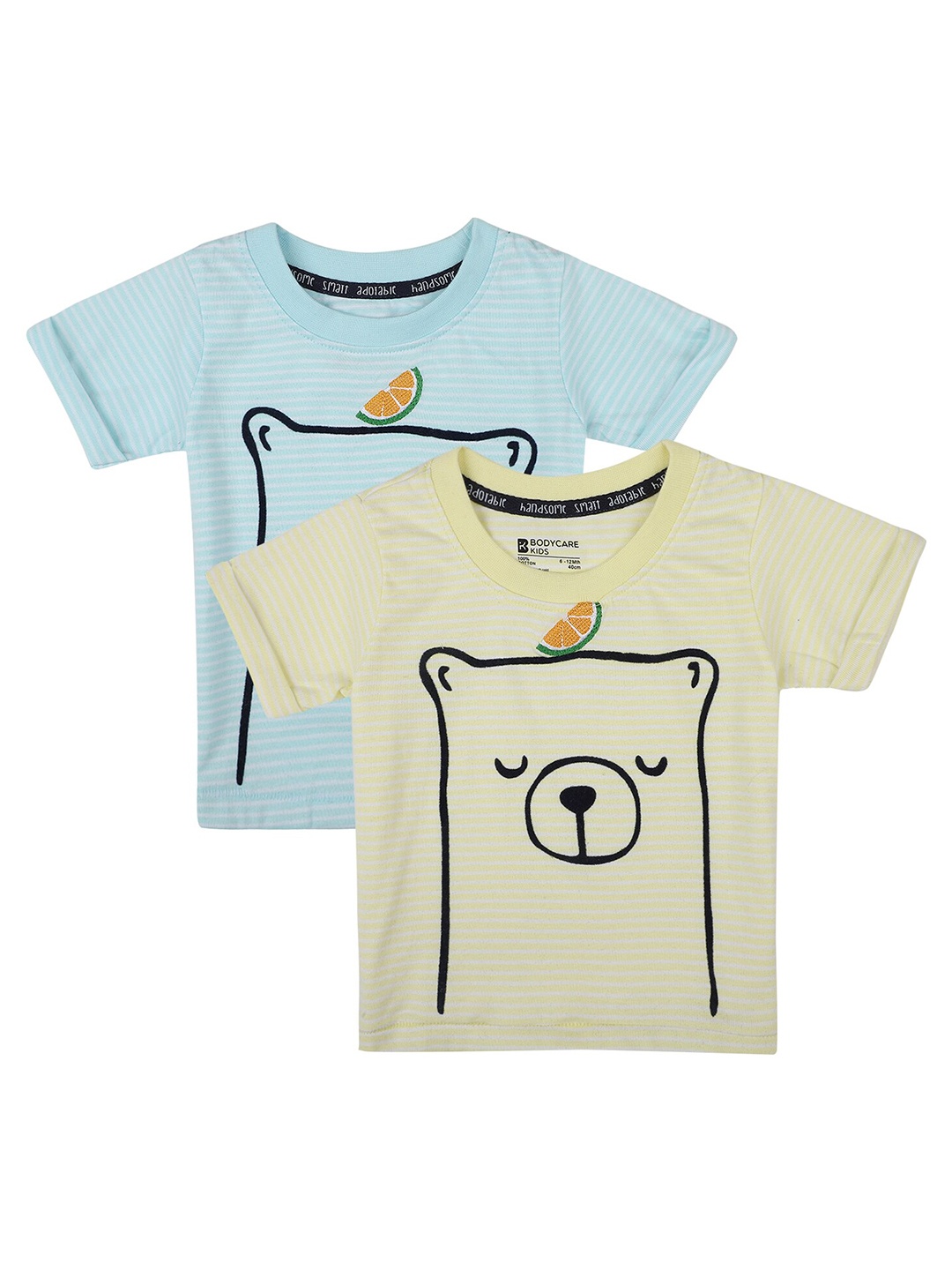 

Bodycare Kids Boys Assorted Set Of 2 Printed Cotton Regular Fit T-shirt