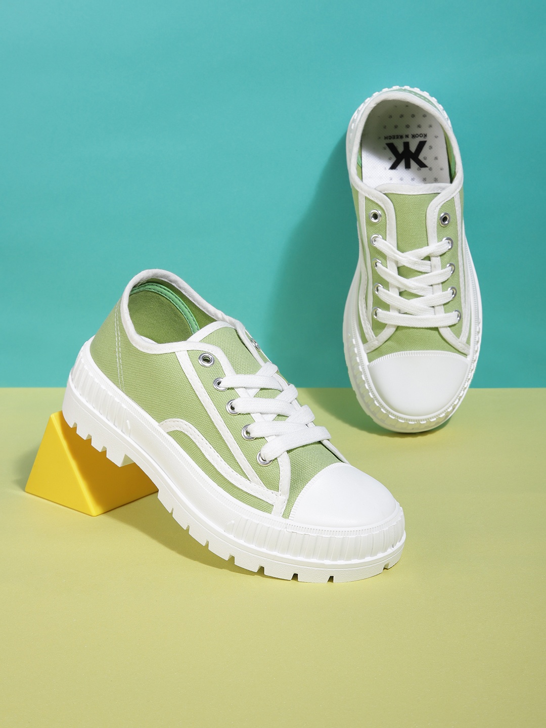 

Kook N Keech Women Mint Green Sneakers