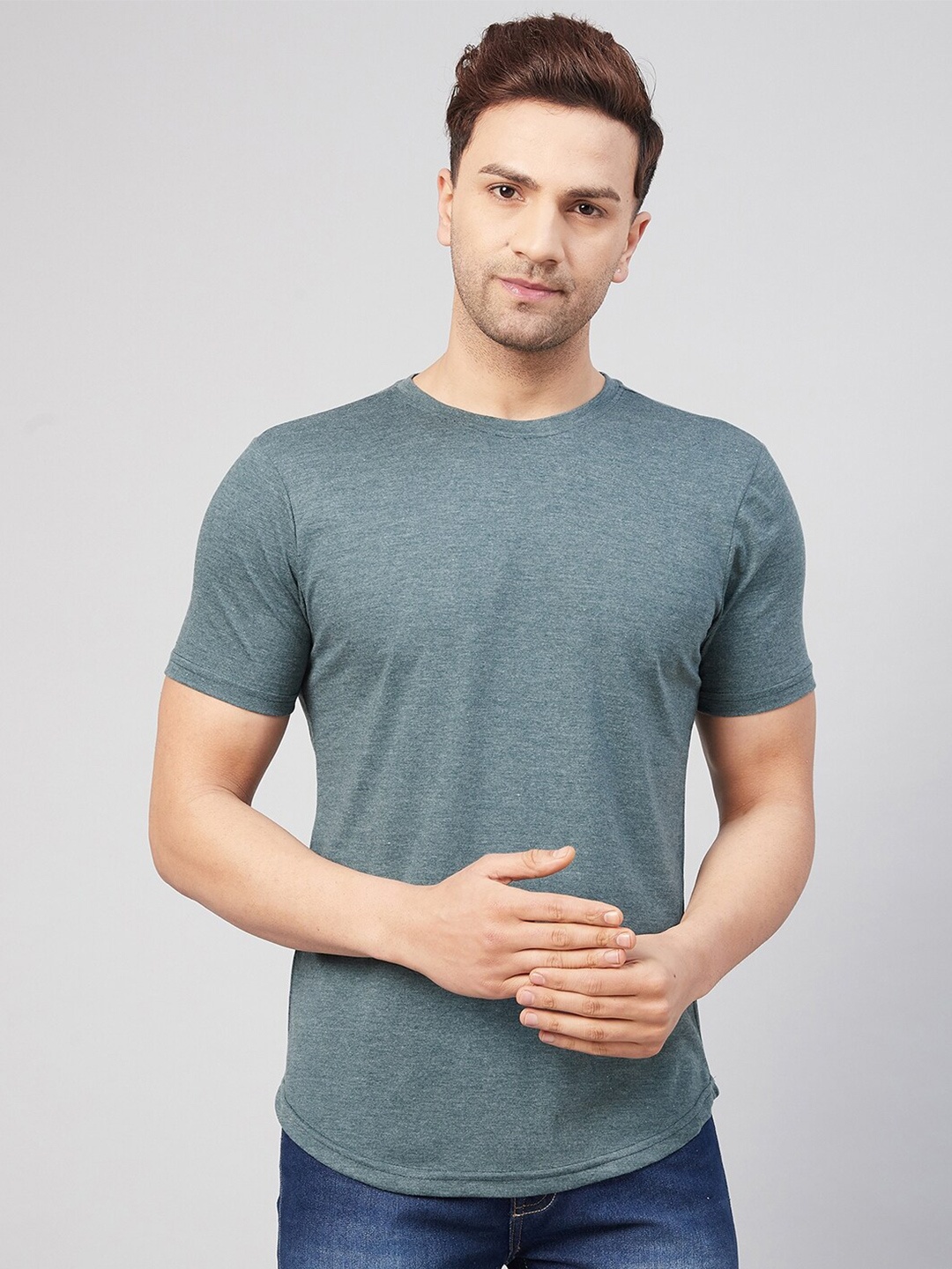 

GRITSTONES Men Grey Regular Fit T-shirt