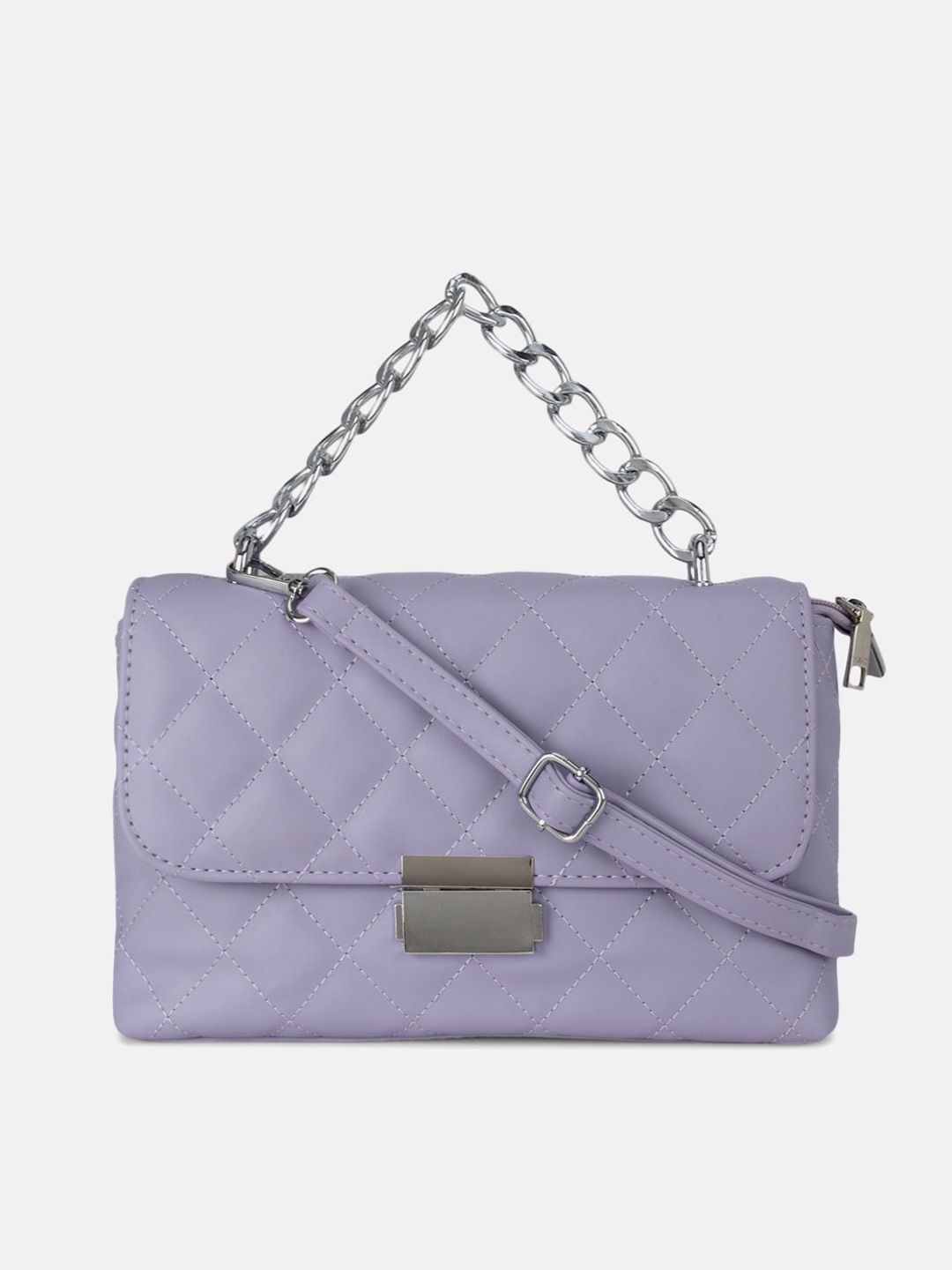 

Kazo Mauve Geometric Sling Bag with Quilted
