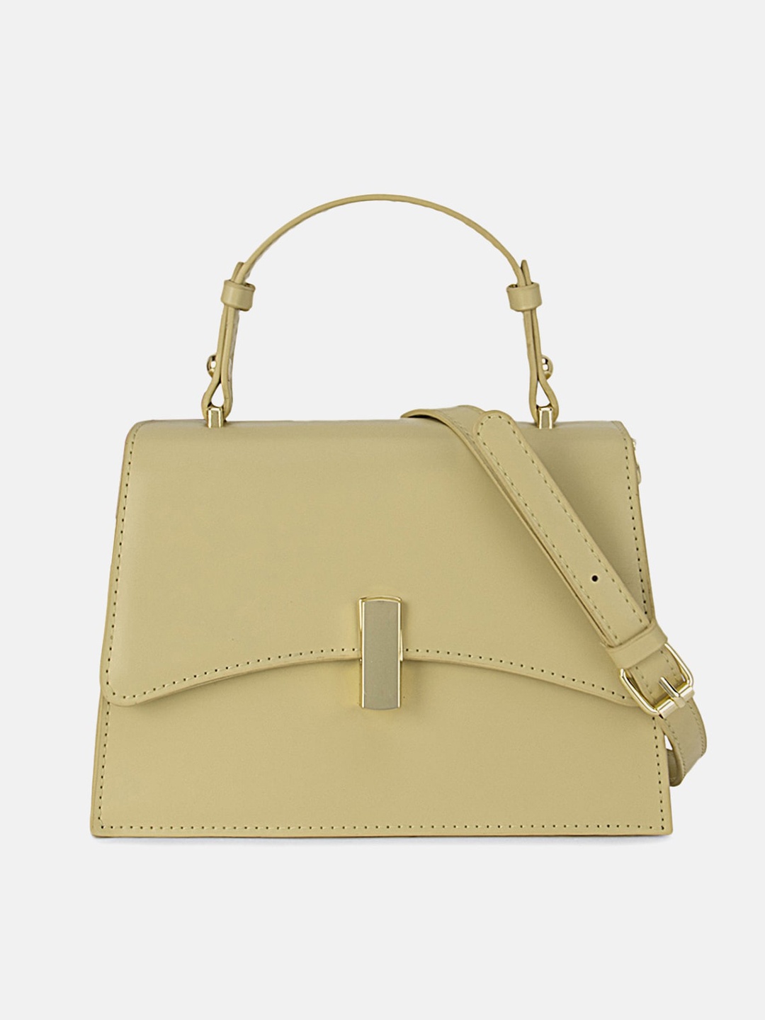

Kazo Yellow PU Swagger Satchel