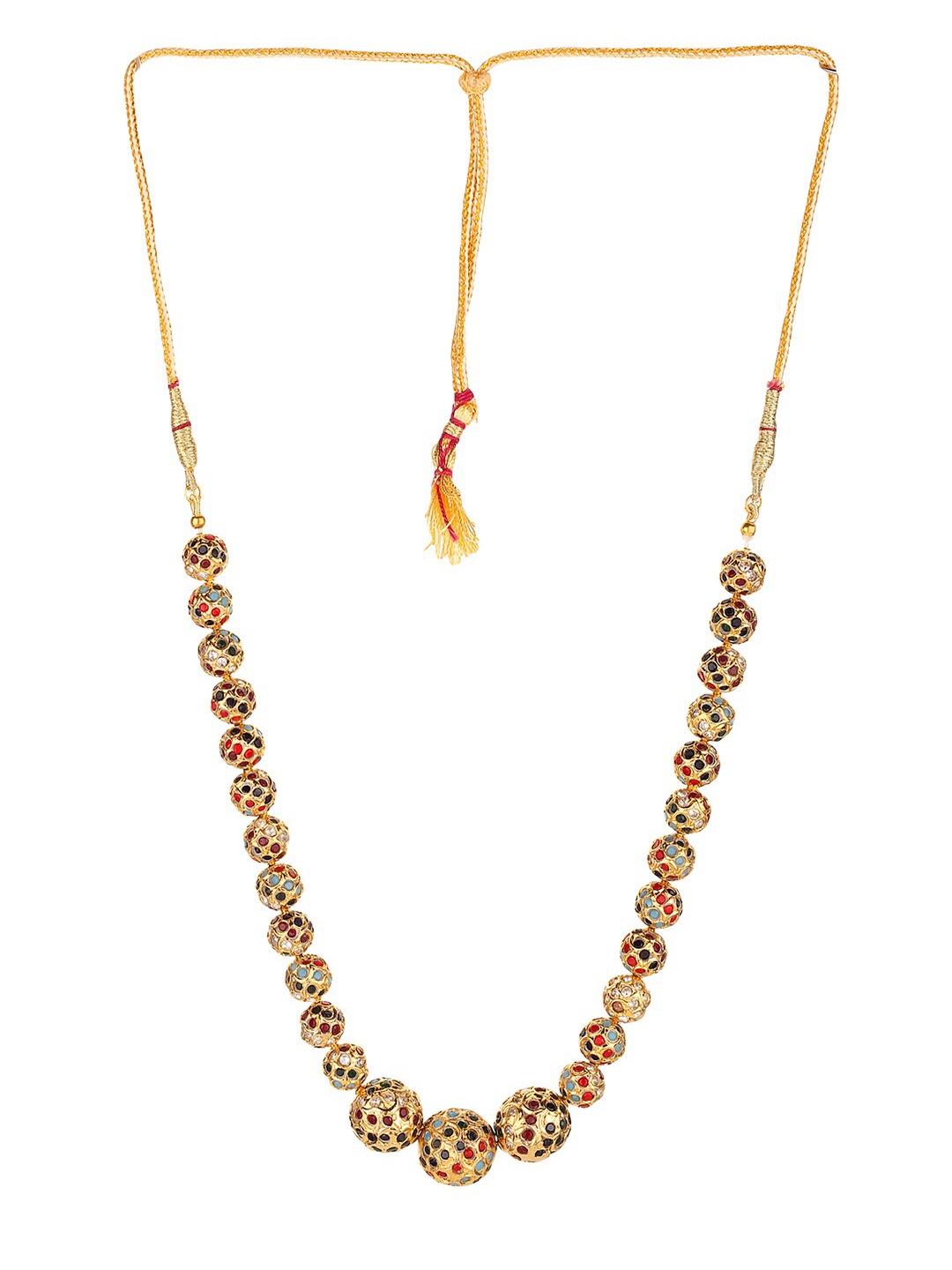 

Runjhun Gold-Toned & Red Brass Gold-Plated Necklace