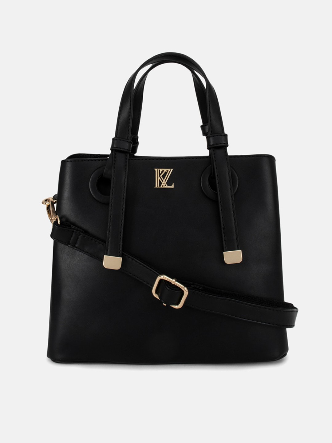 

Kazo Black PU Structured Handheld Bag