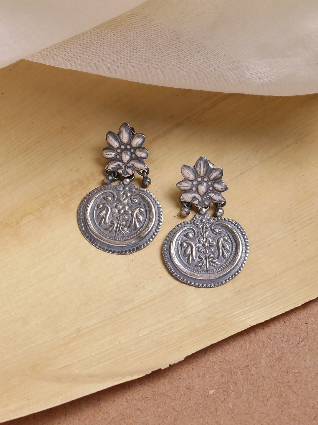 

ADORN by Nikita Ladiwala Silver-Toned Classic Drop Earrings