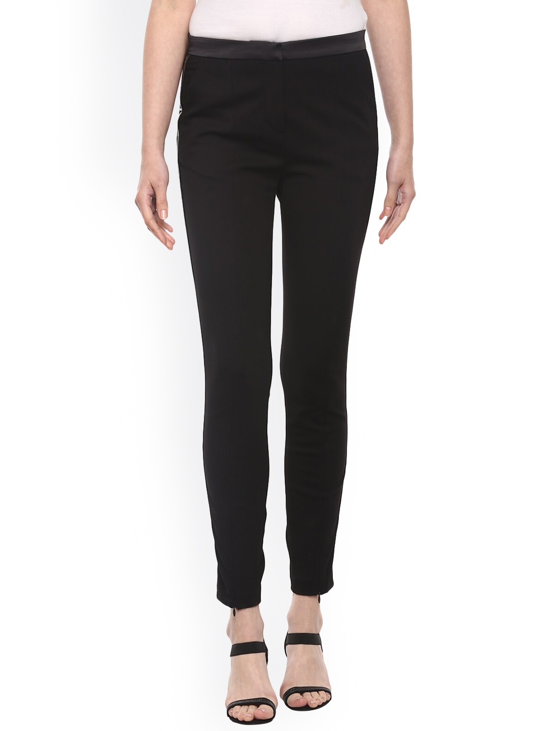 

Karl Lagerfeld Women Black Skinny Fit Trousers