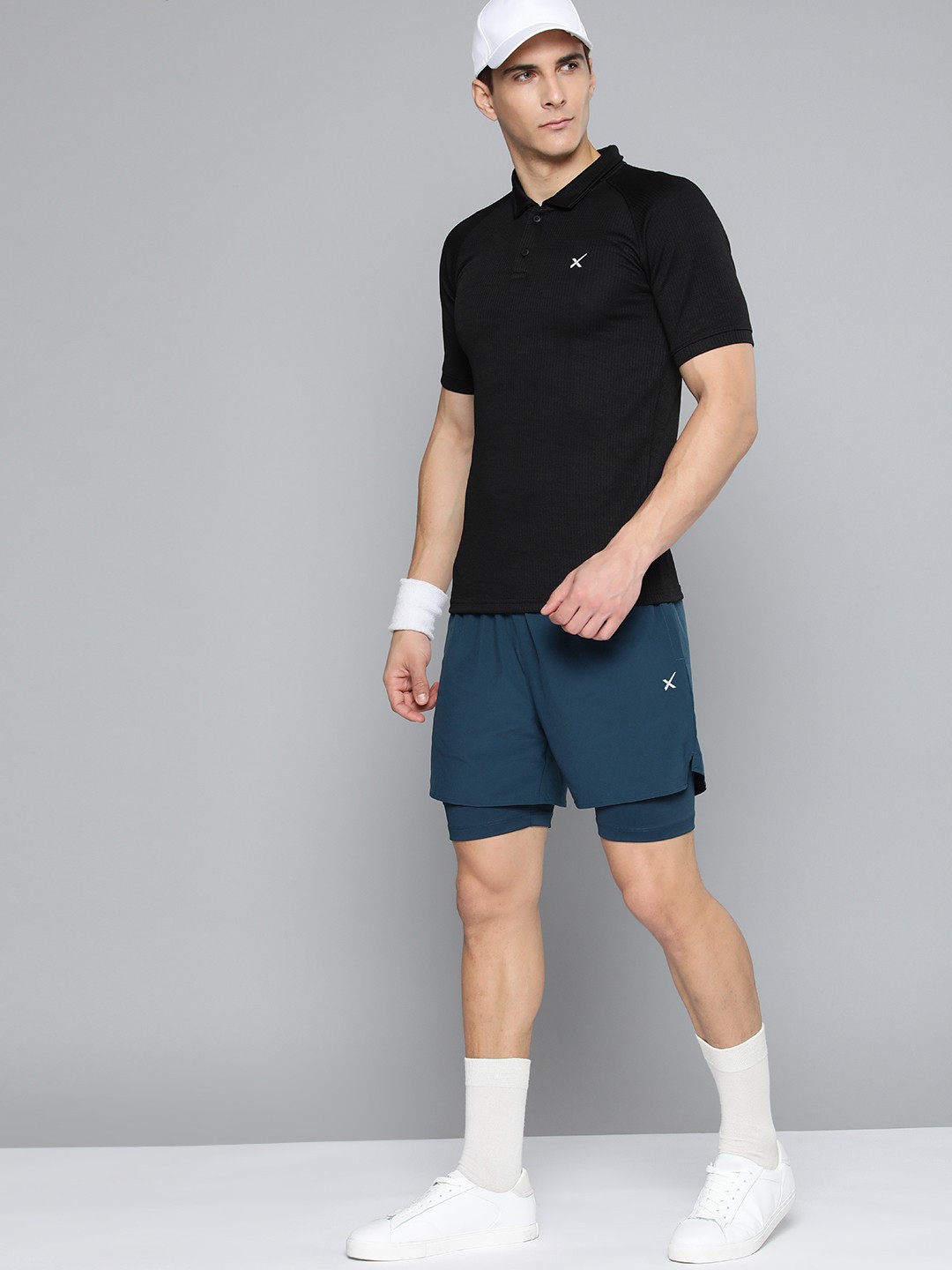 

HRX By Hrithik Roshan Racketsport Men Moonlit Ocean Rapid-Dry Solid Shorts, Blue