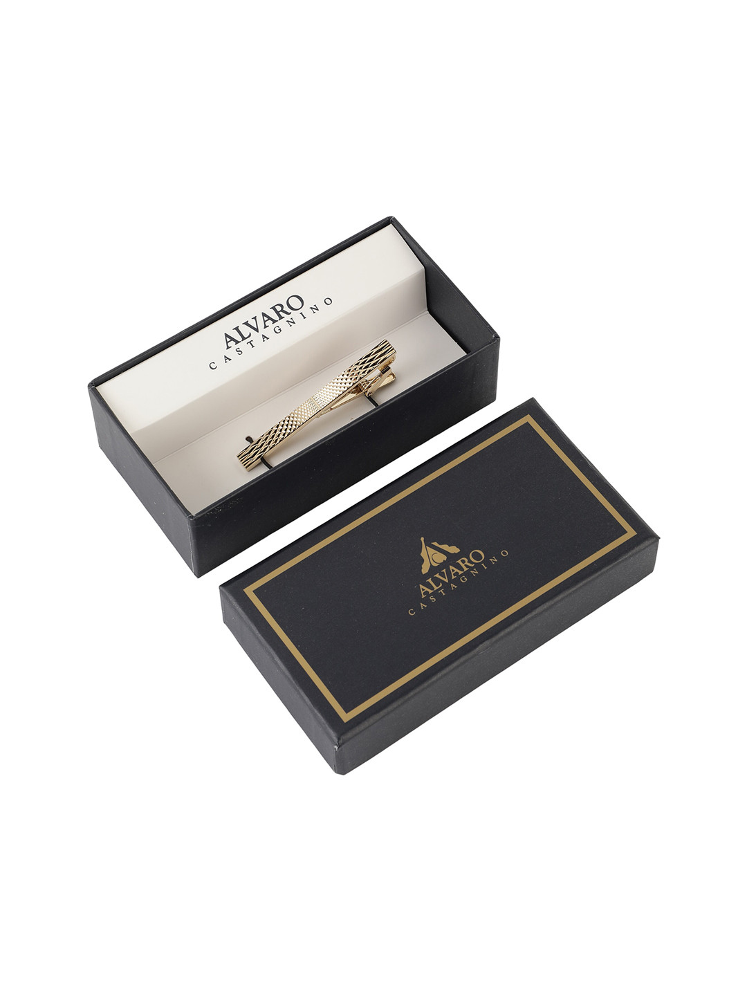 

Alvaro Castagnino Gold Toned Textured Tie Pin
