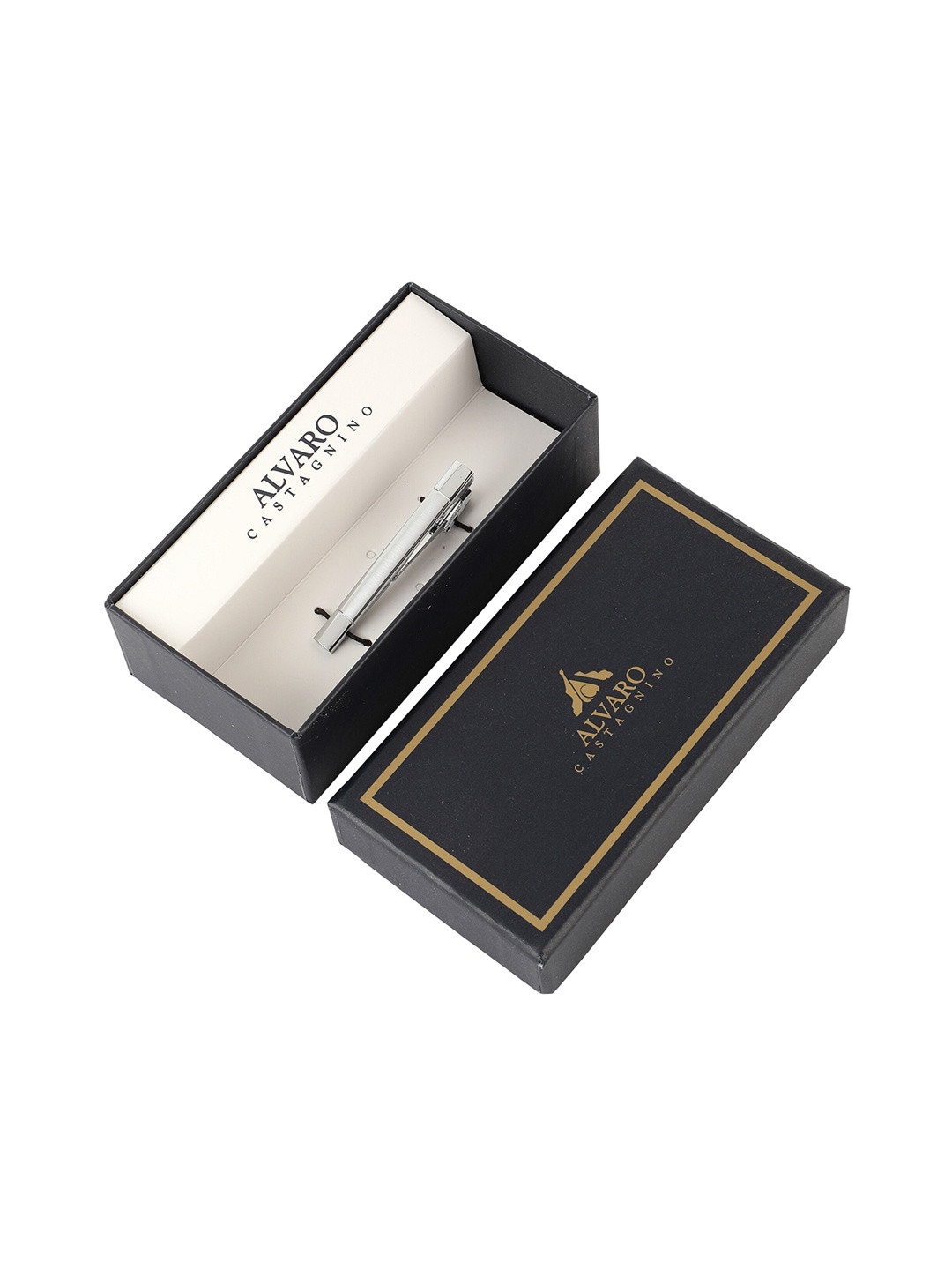 

Alvaro Castagnino Men Silver-Toned Textured Brooch Pin