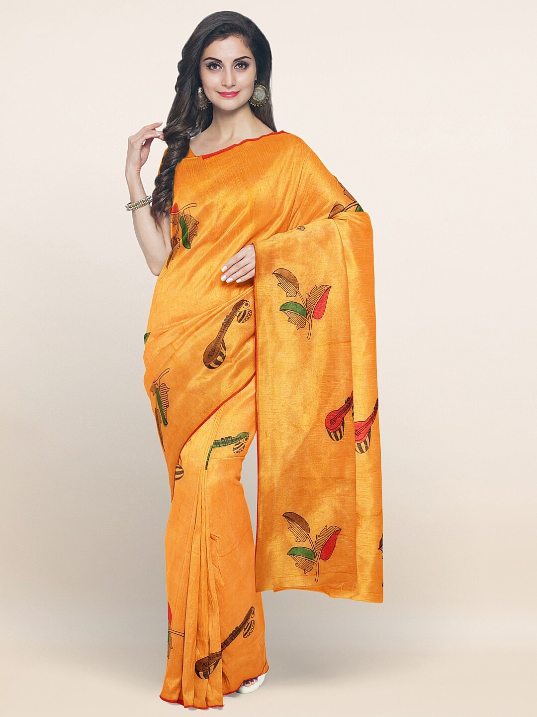 

Pothys Yellow & Red Ethnic Motifs Pure Cotton Saree