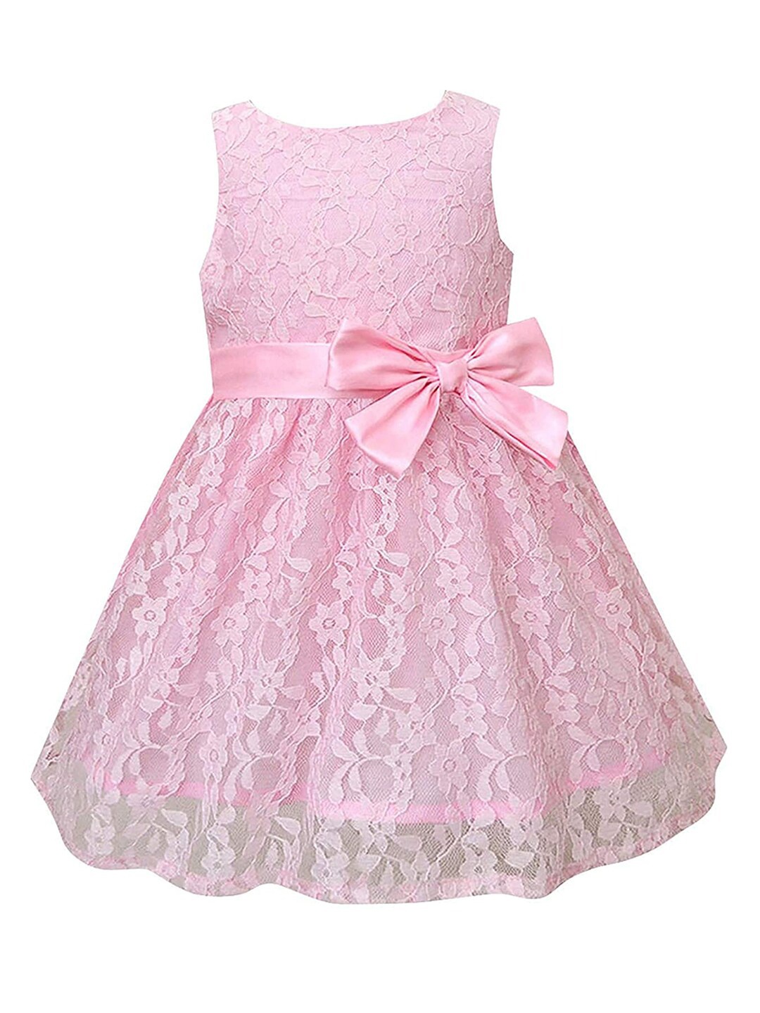 

A T U N Girls Pink Lace Dress