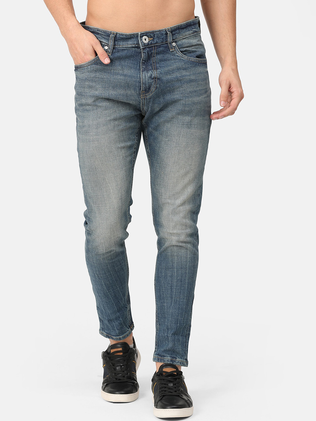 

Snitch Men Blue Skinny Fit Heavy Fade Jeans