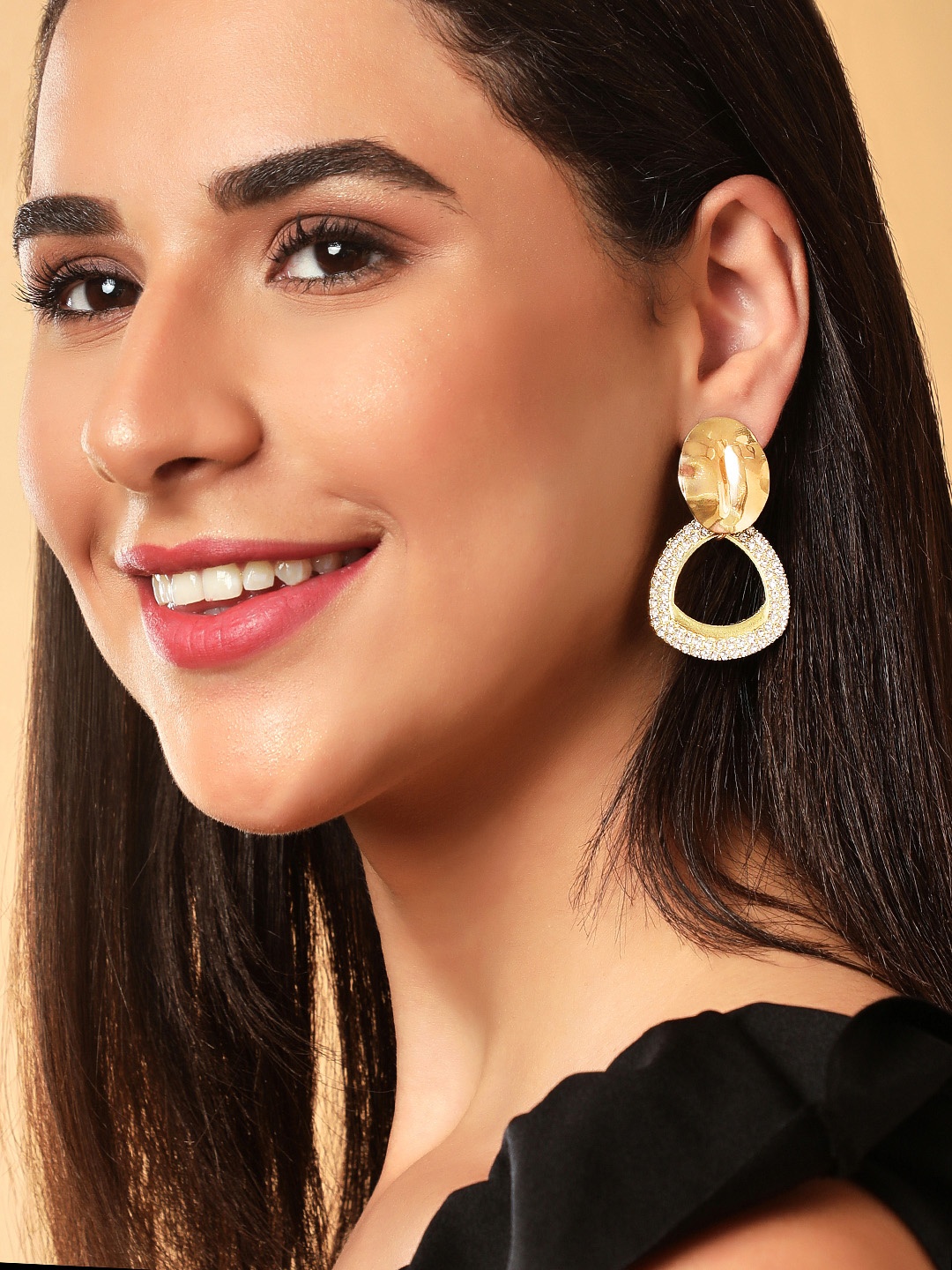 

TOKYO TALKIES X rubans FASHION ACCESSORIES Gold-Plated Contemporary Drop Earrings