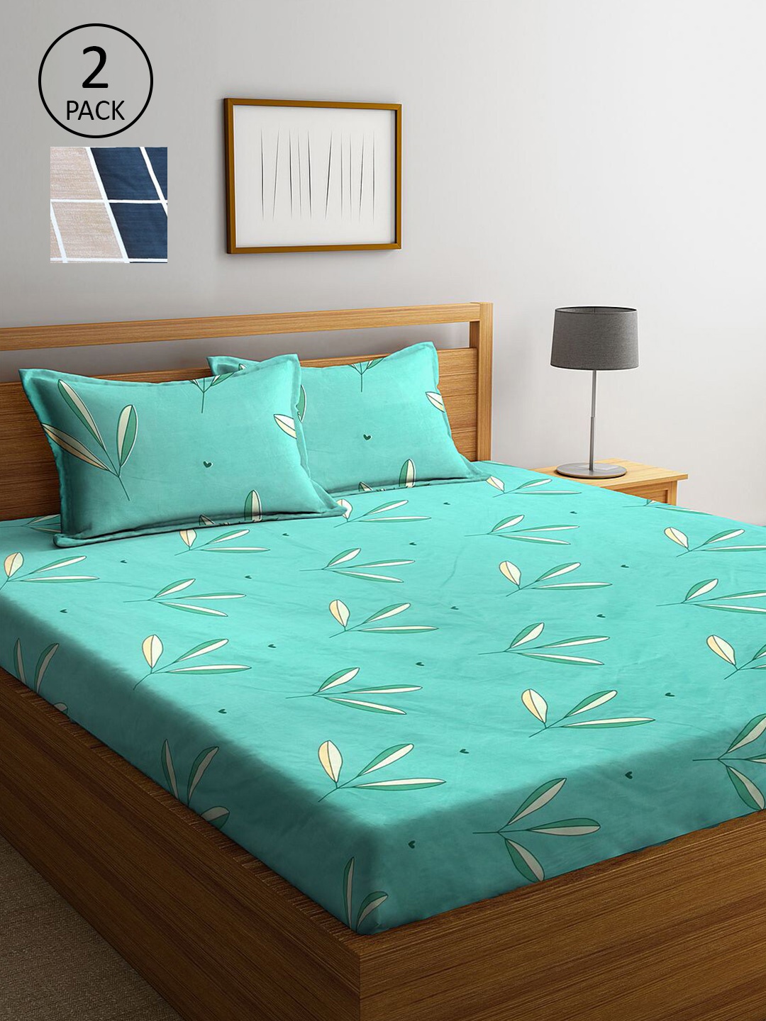 

KLOTTHE Multicoloured Floral 210 TC 2 Queen Bedsheet with 4 Pillow Covers, Multi