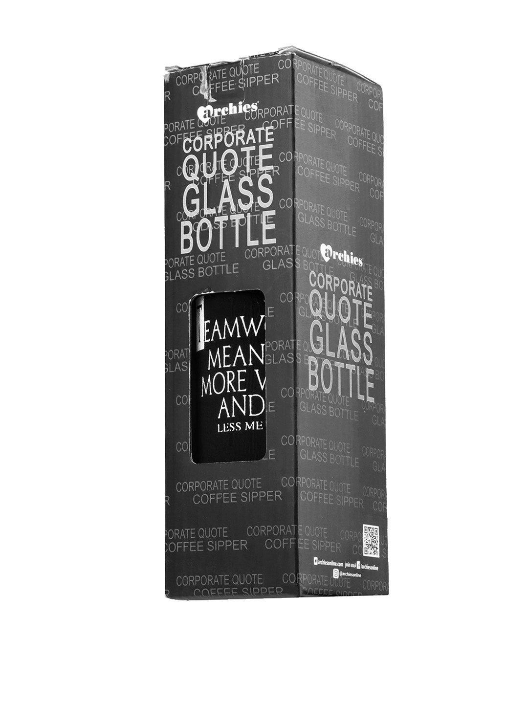 

Archies White & Black Printed Sipper Water Bottle 700 Ml