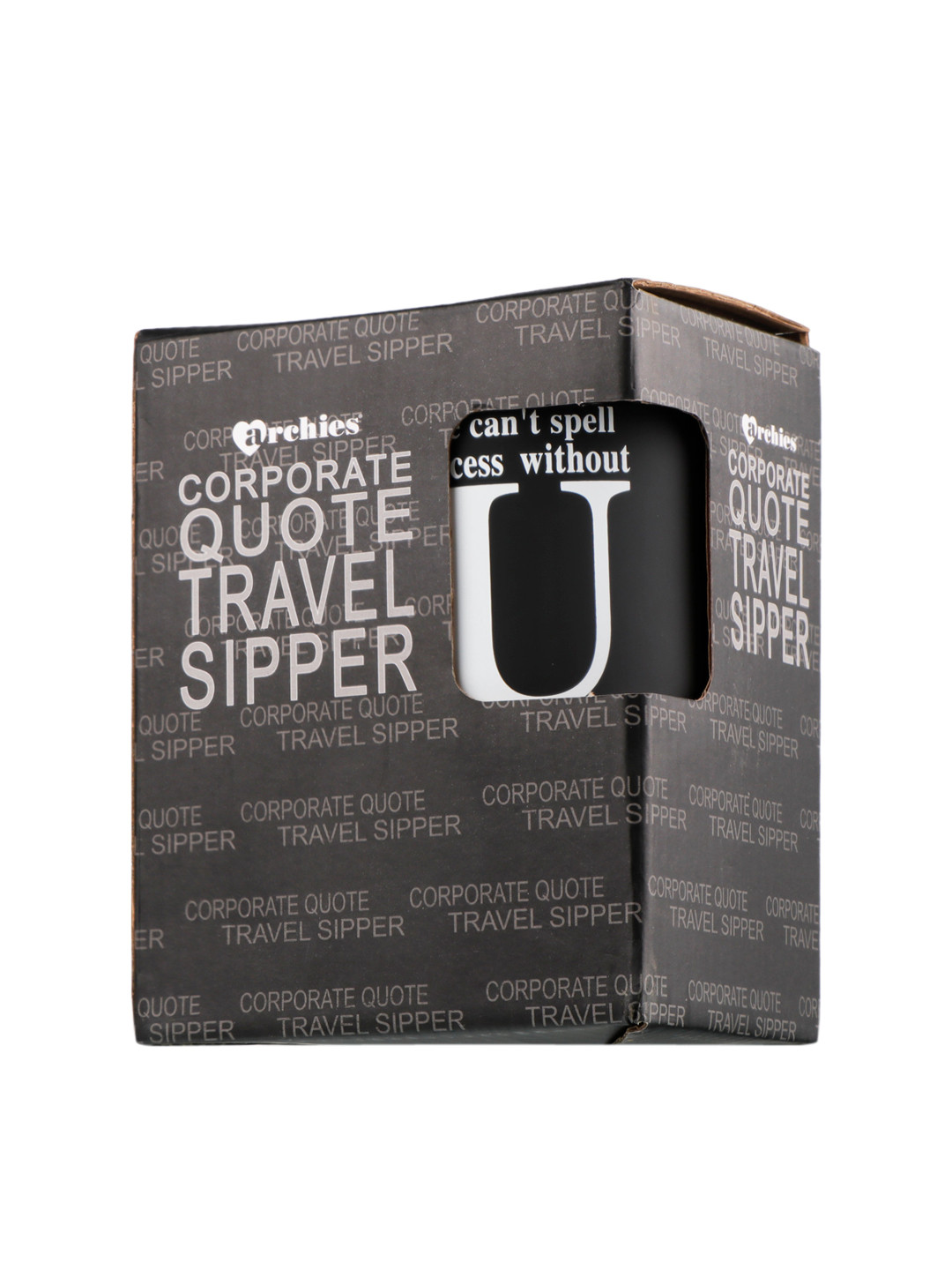 

Archies Black & White Printed Plastic Water Bottle With Sipper - 700 ml