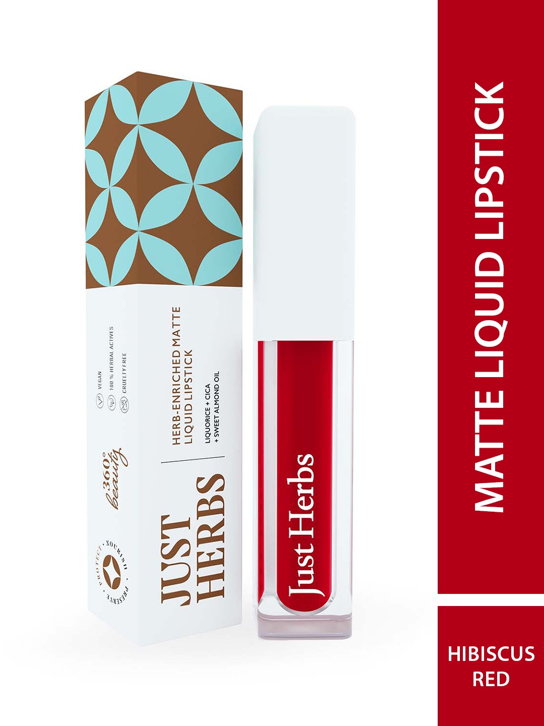 

Just Herbs Herb-Enriched Matte Liquid Lipstick 2 ml - Hibiscus Red 01