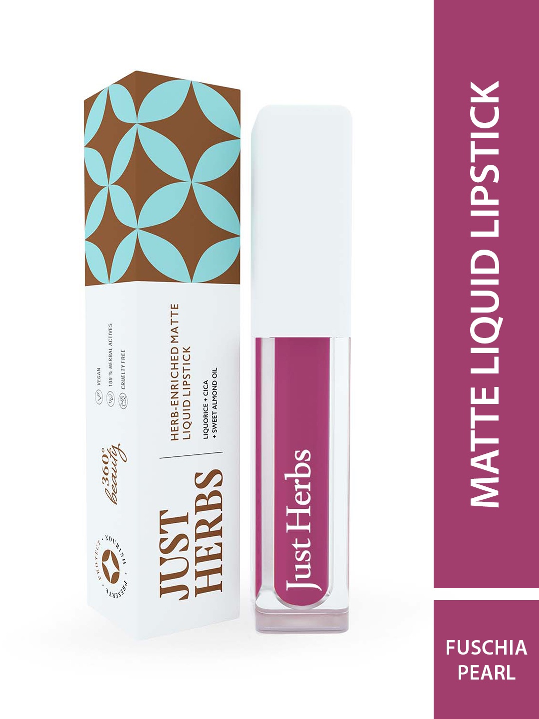 

Just Herbs Herb-Enriched Matte Liquid Lipstick 2 ml - Fuchsia Pearl 08