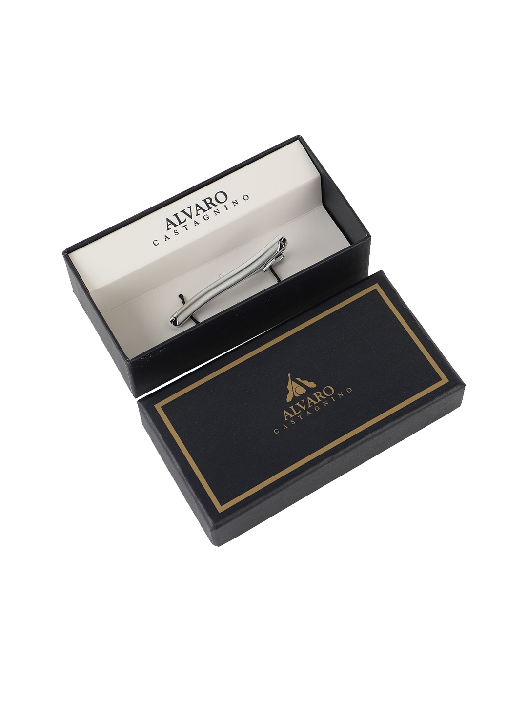 

Alvaro Castagnino Men Silver-Toned Solid Tie Pin